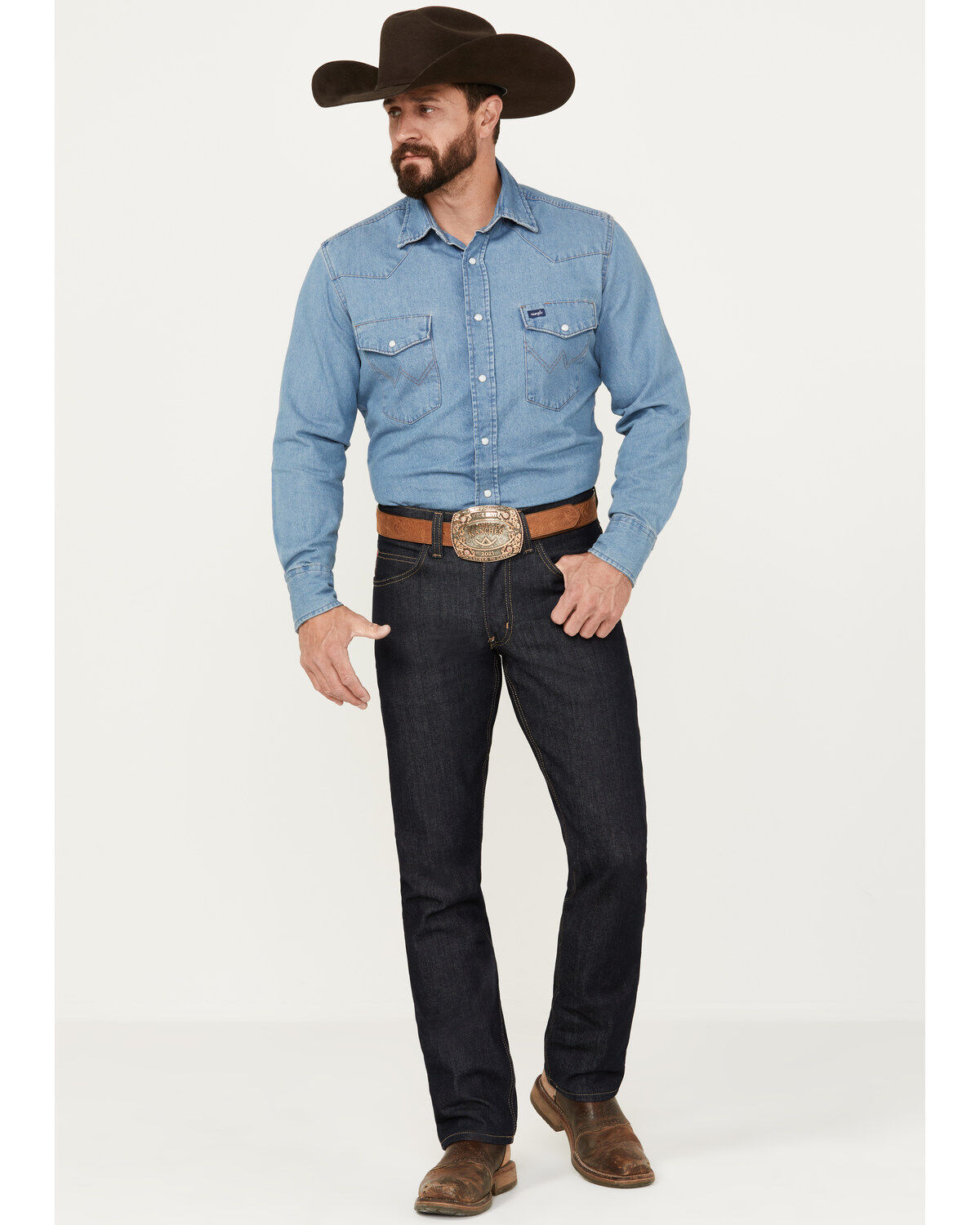 Men's Justin Classic Unwashed Slim Straight Stretch Denim Jeans
