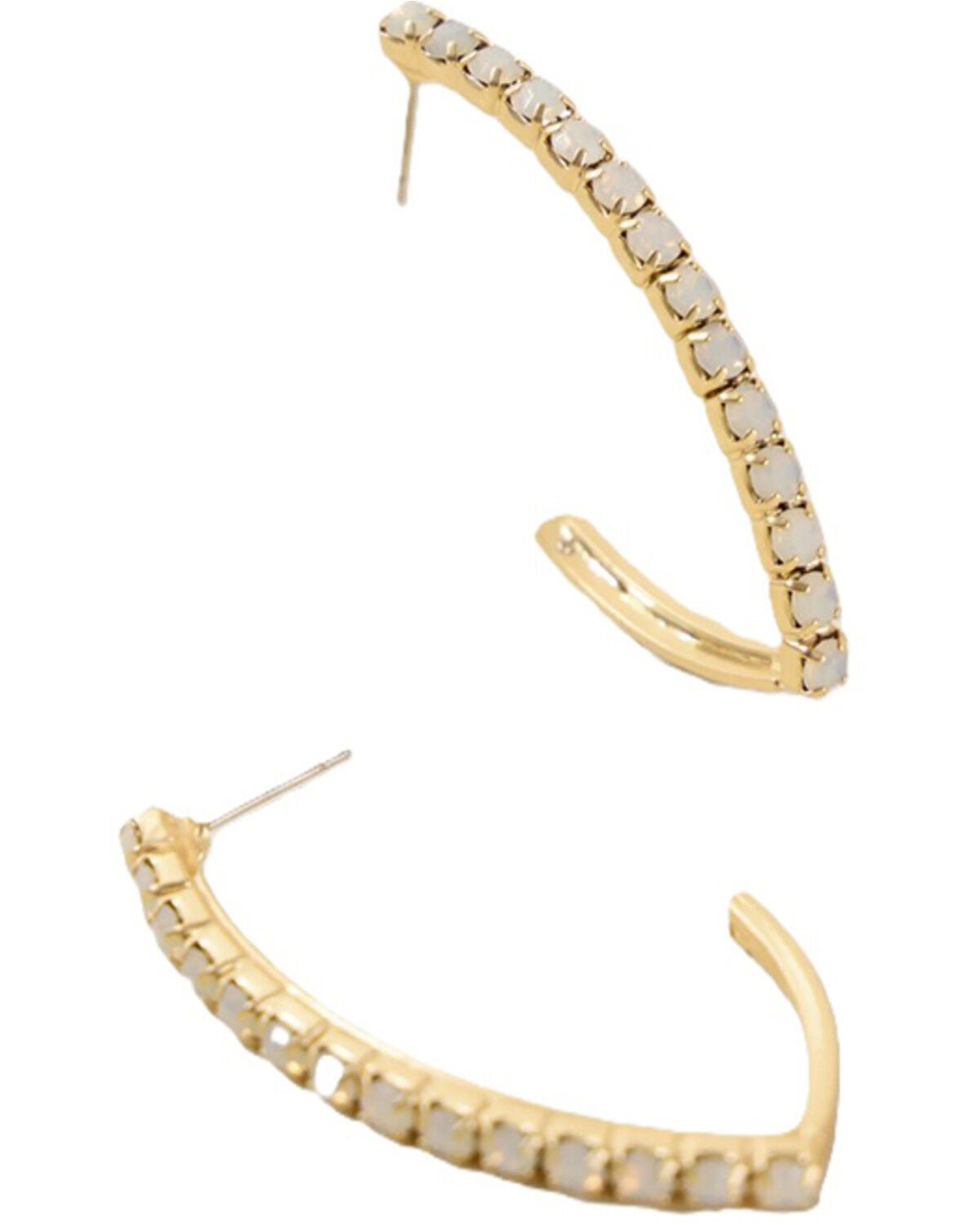 Women's Lainey Wilson Glitz Pavé C Hoop Earrings