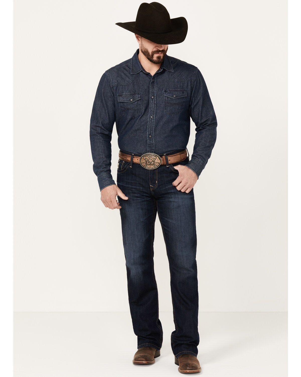 Men's Cinch Ian Dark Rinse Slim Bootcut Performance Stretch Denim Jean