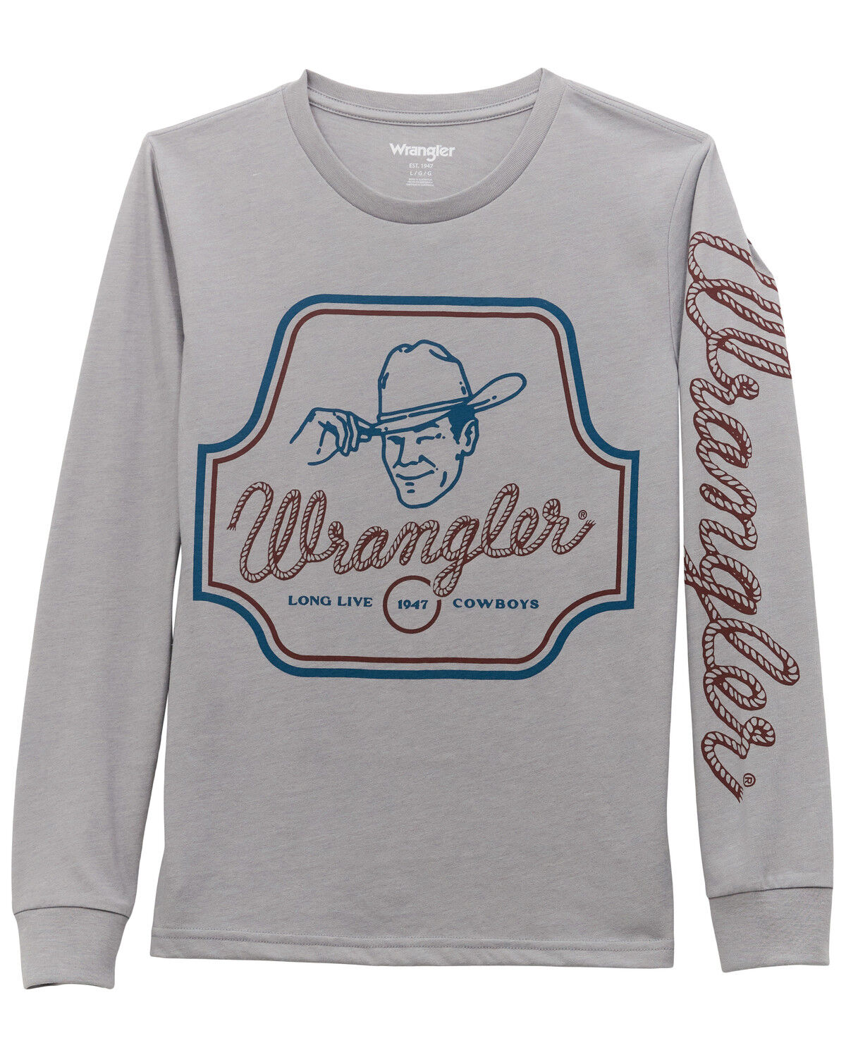 Boys' Wrangler Logo Long Sleeve Graphic T-Shirt