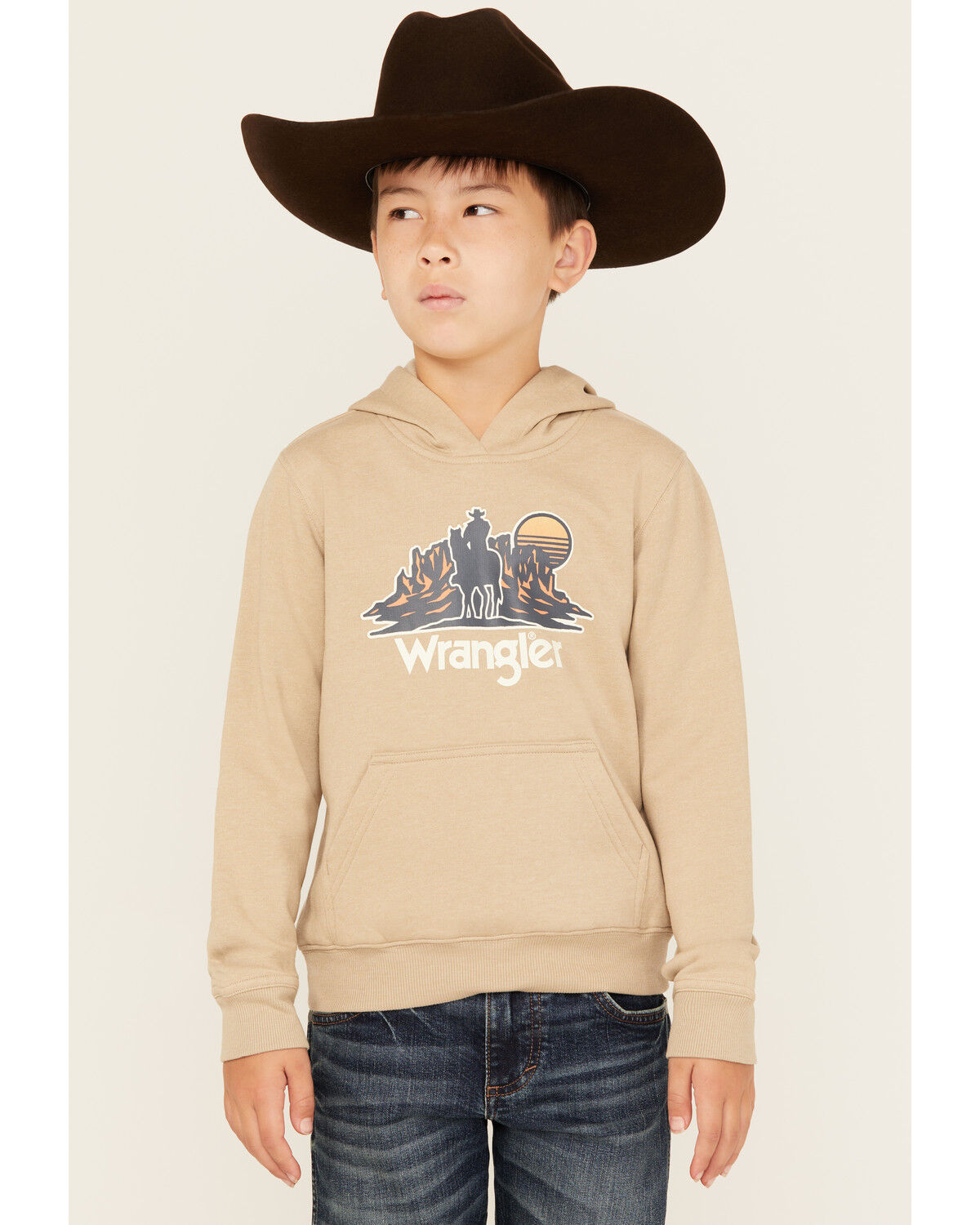 Boys' Wrangler Desert Cowboy Graphic Hooded Sweatshirt