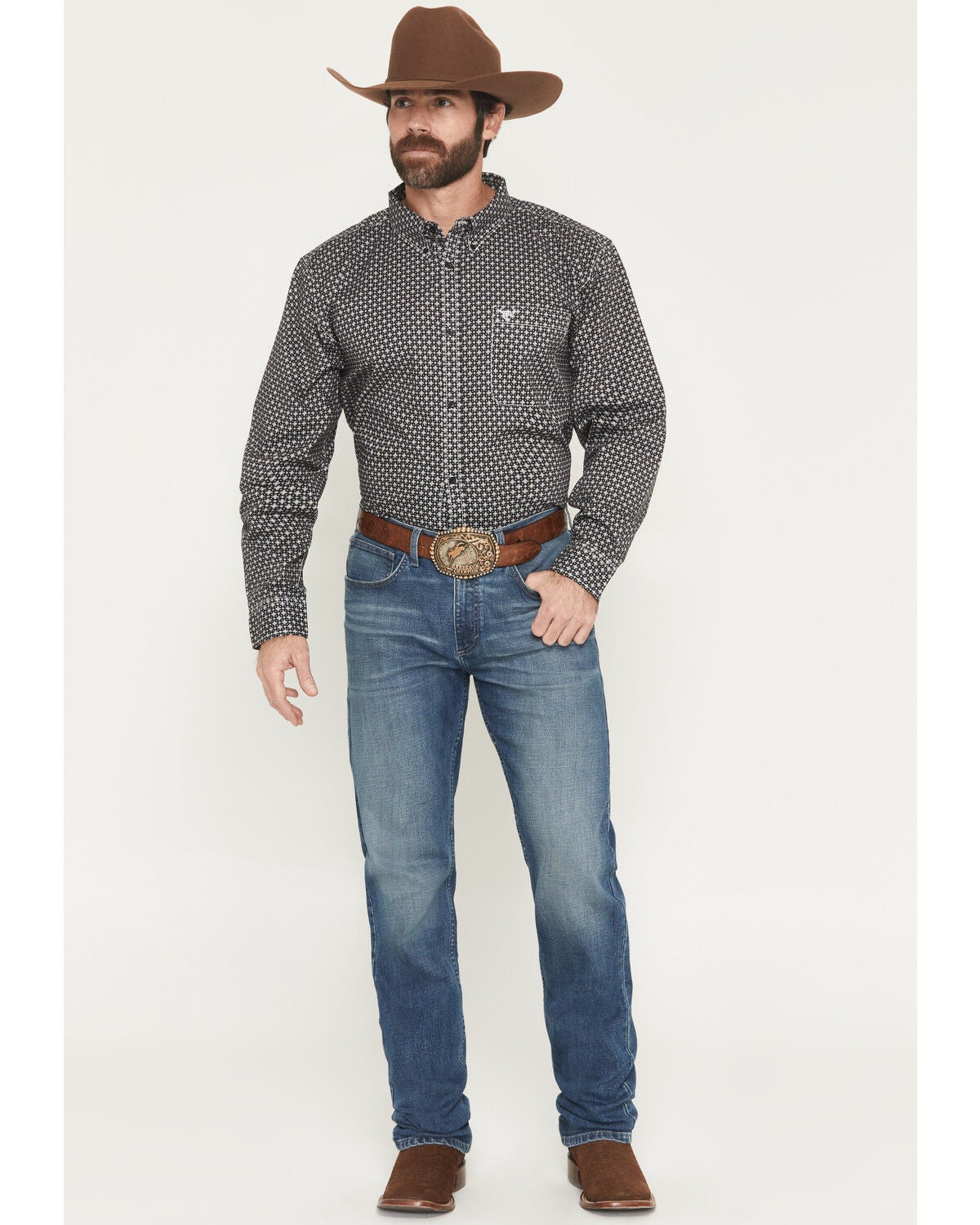Men's Wrangler 20X 44MWX Hobson Medium Wash Slim Straight Stretch Deni