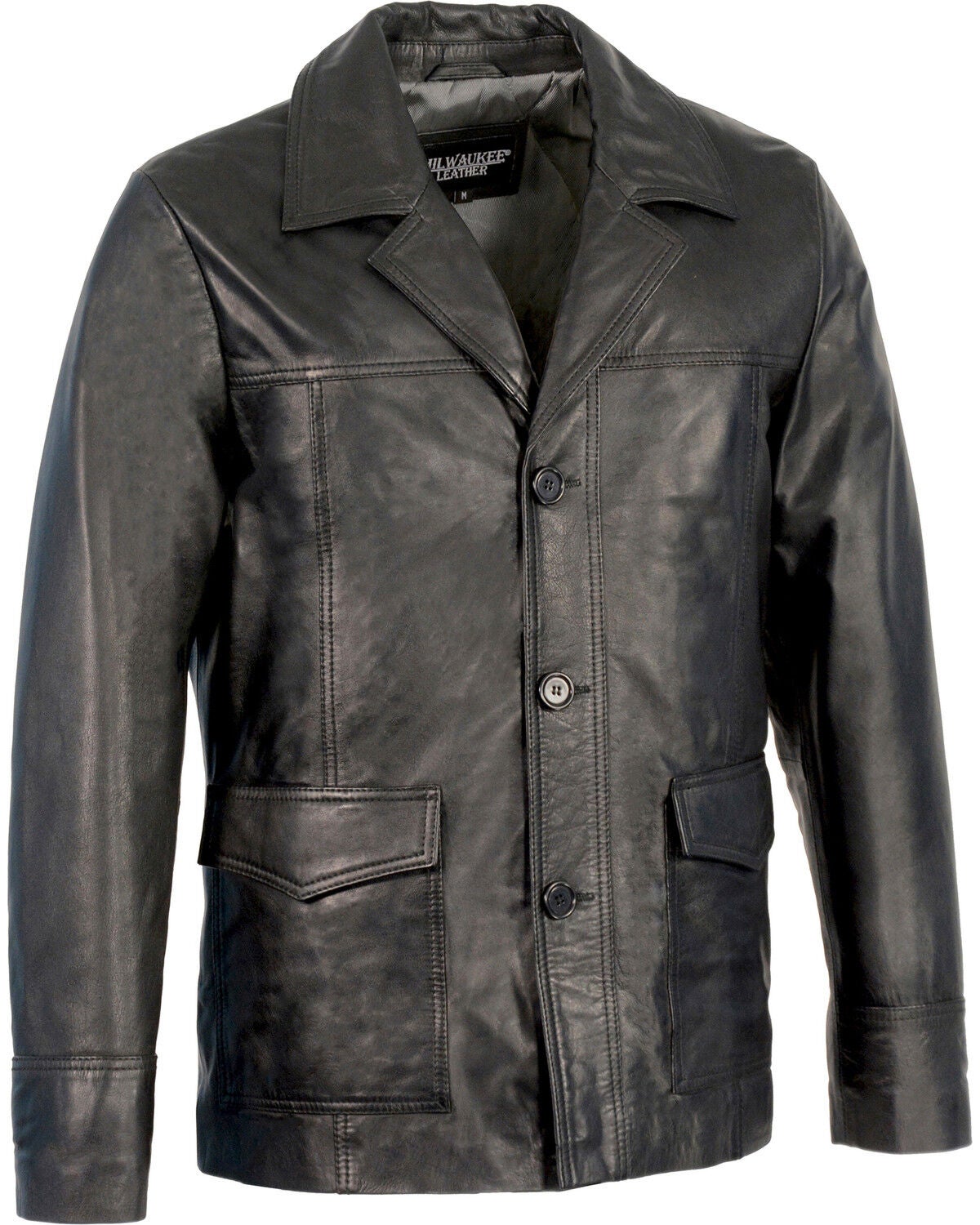 Men's Milwaukee Leather Leather Car Coat Jacket - Big 4X