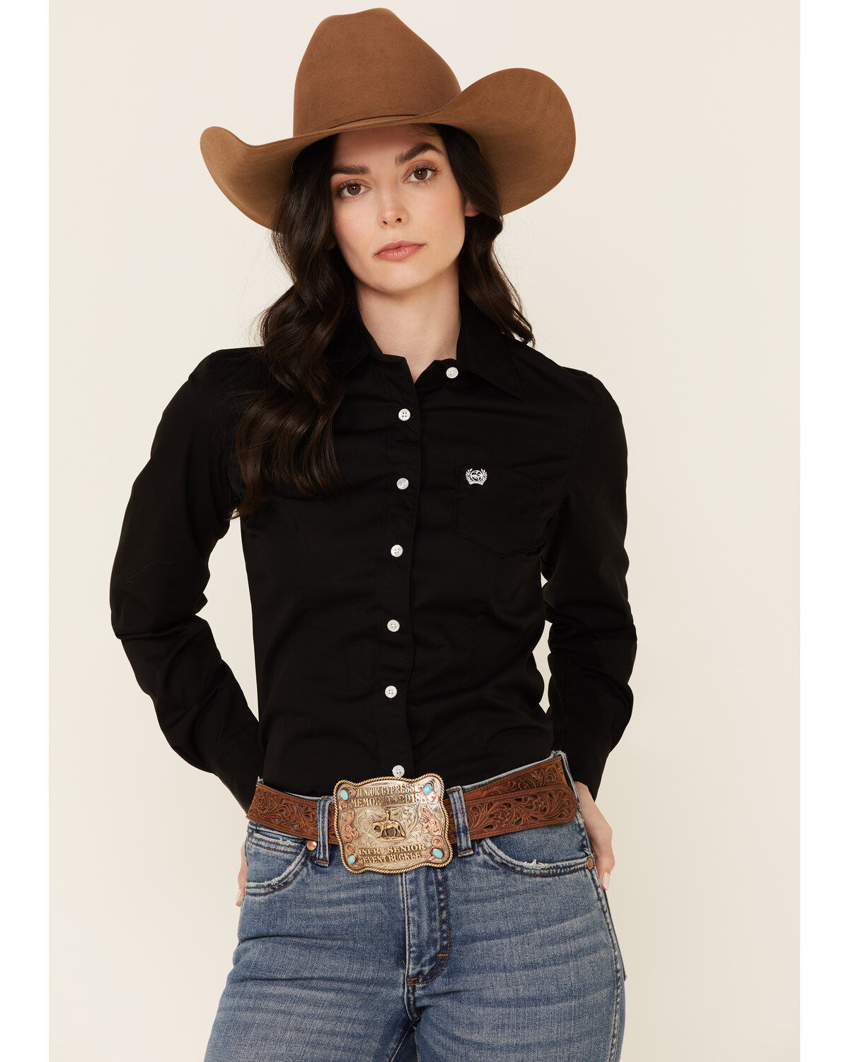 Women's Cinch Weave Pocket Long Sleeve Button Down Western Shirt