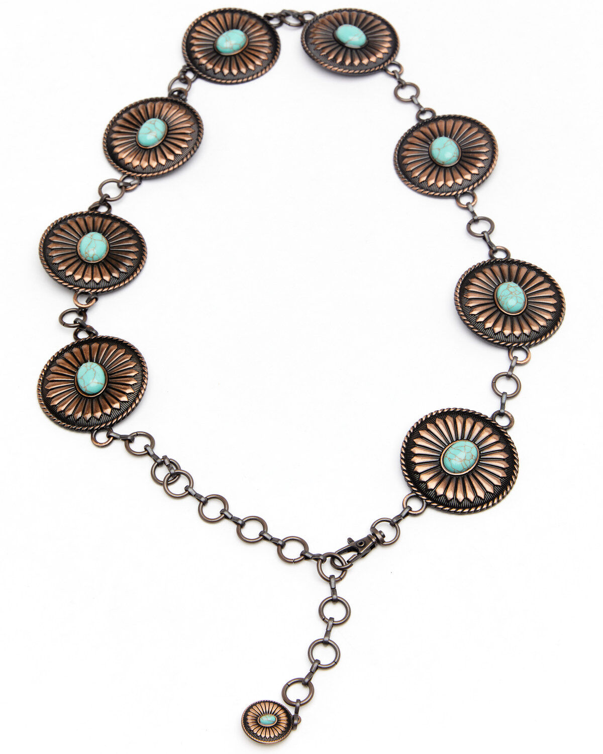 Women's Shyanne Rust Copper Concho Link Belt