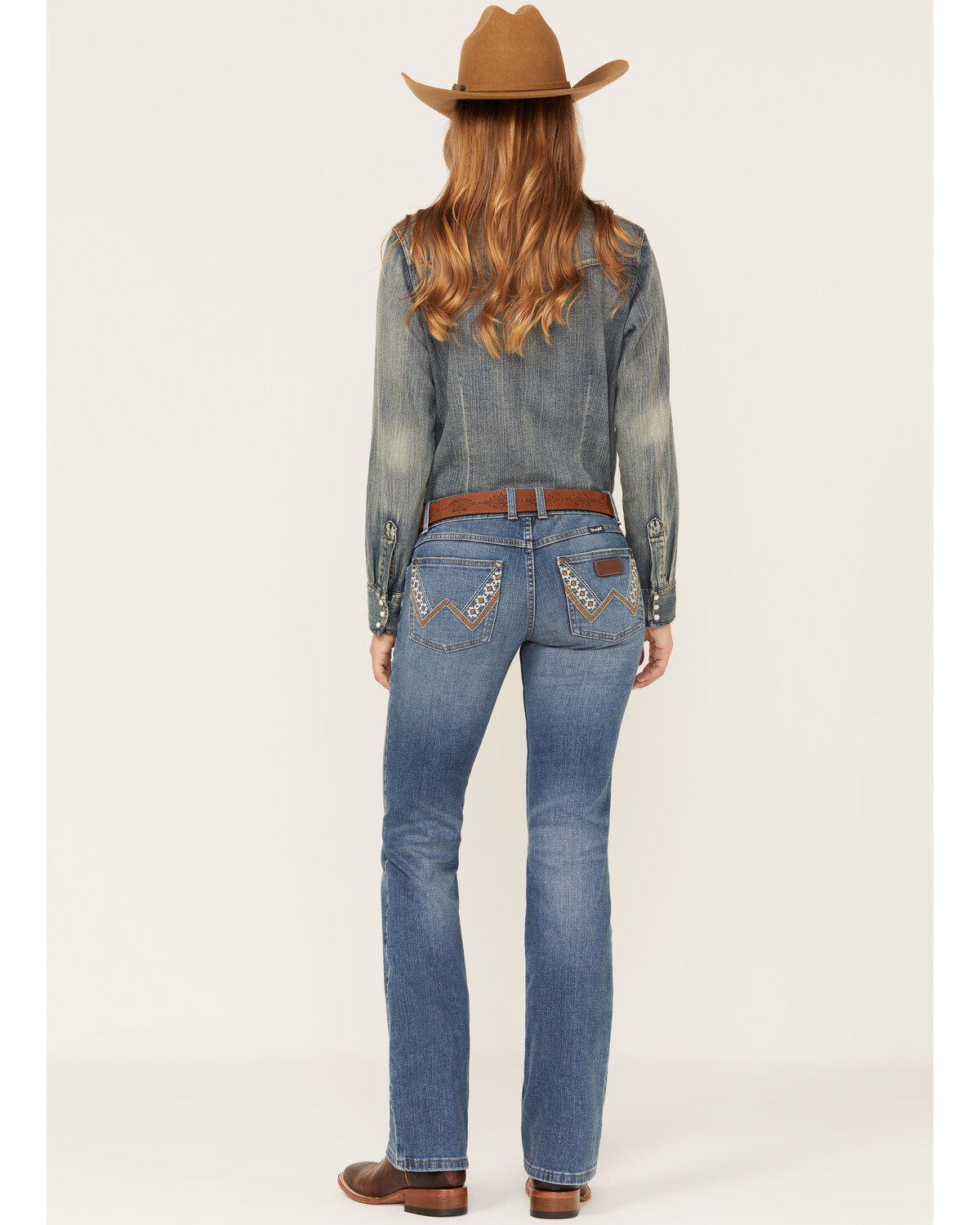 Women's Wrangler Retro Medium Wash Low Cut Sadie Bootcut Jeans
