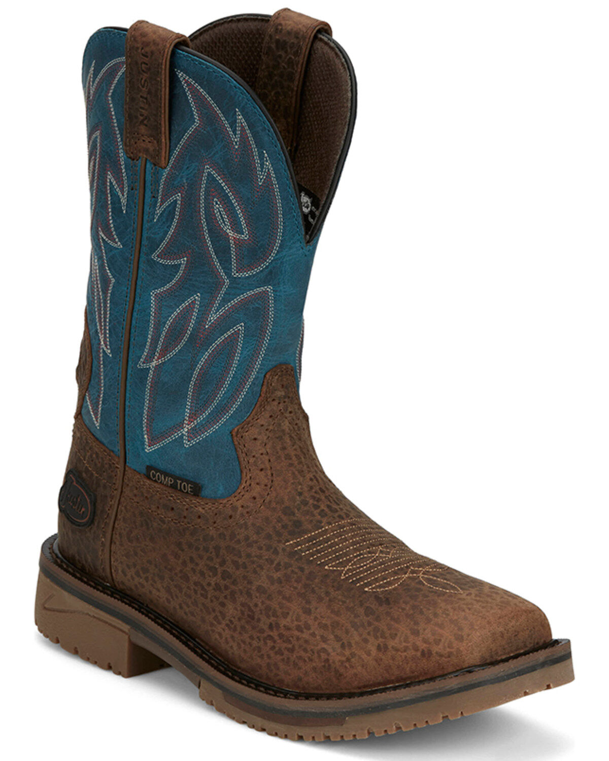 Men's Justin Broncy Pull-On Work Boots - Composite Toe