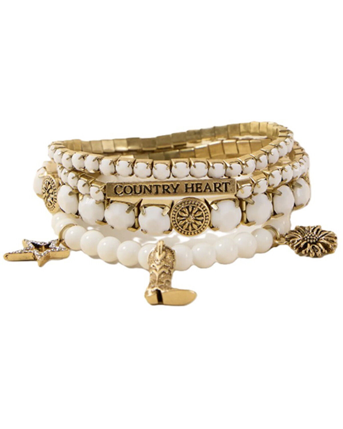 Women's Lainey Wilson Country Heart Bracelet Set - 4 Pack