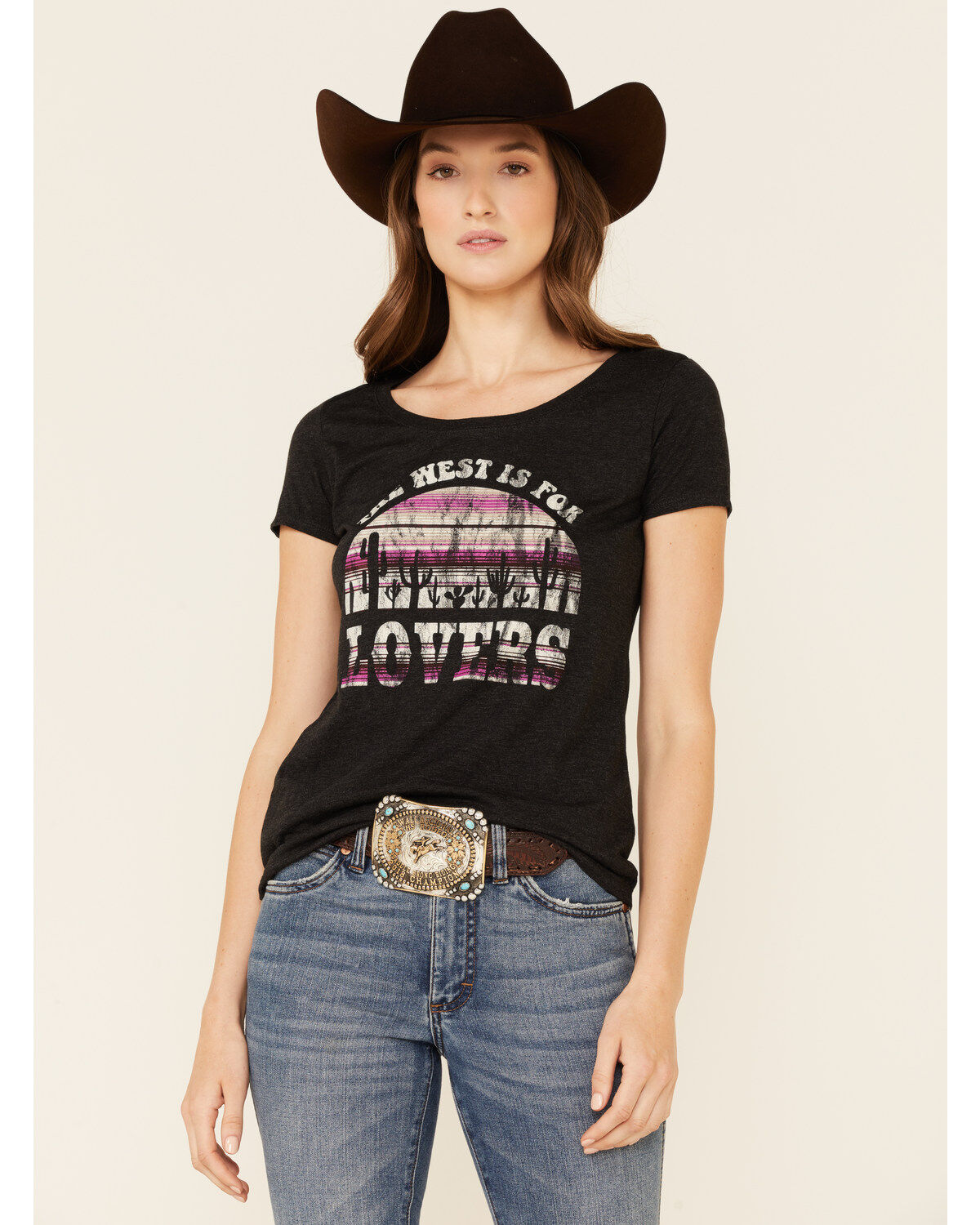 Women's Shyanne The West Is For Lovers Graphic Short Sleeve Tee