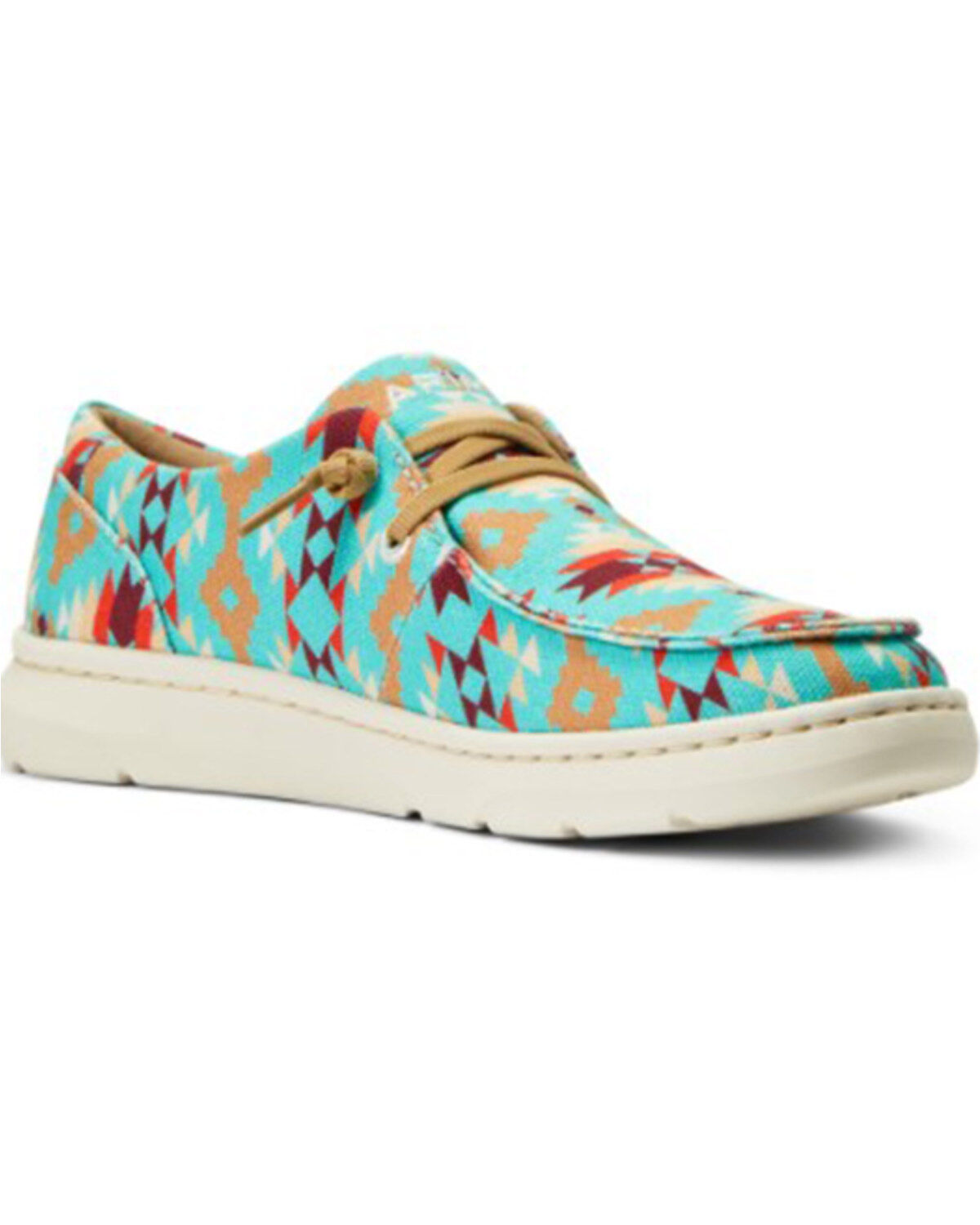 Women's Ariat Saddle Southwestern Print Casual Hilo Shoes - Moc Toe