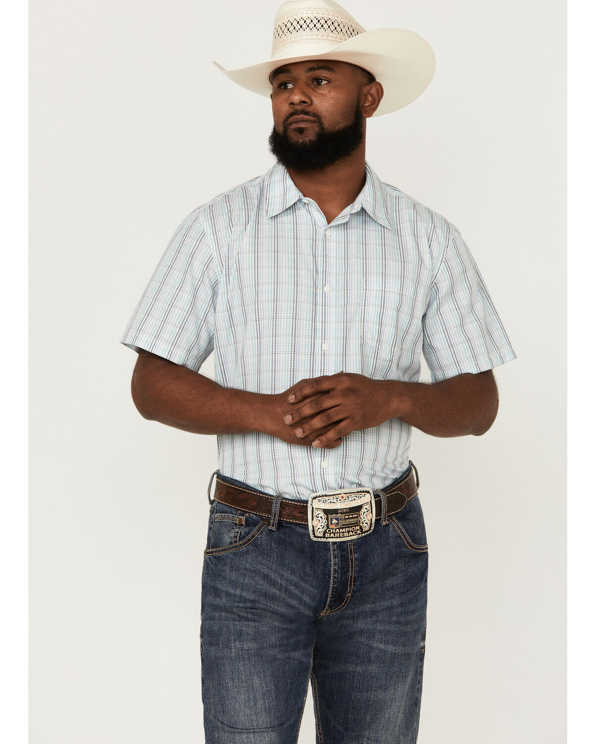 Men's Gibson Big Sky Plaid Short Sleeve Button Down Western Shirt
