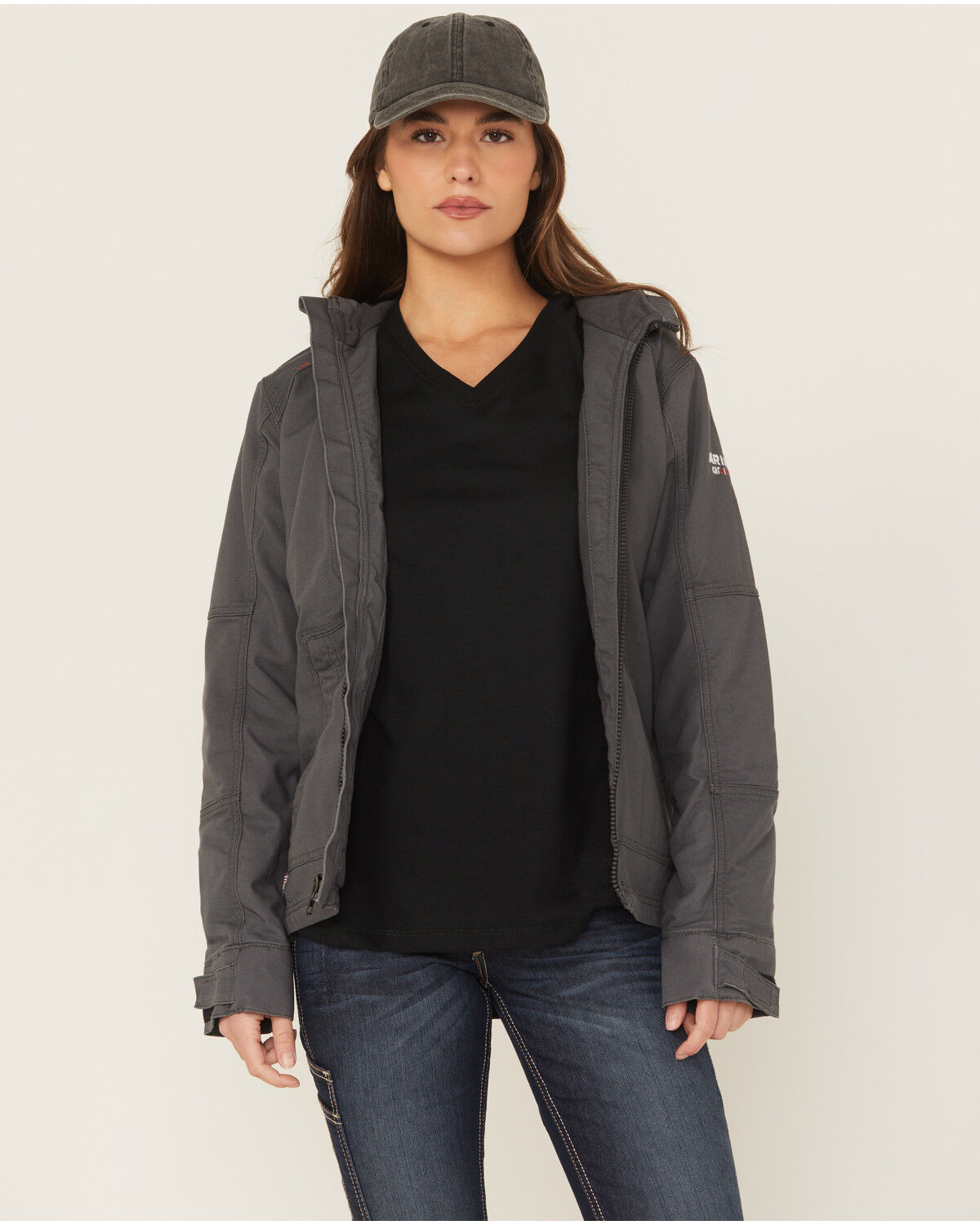 Women's Ariat Iron Grey FR Duralight Stretch Canvas Jacket