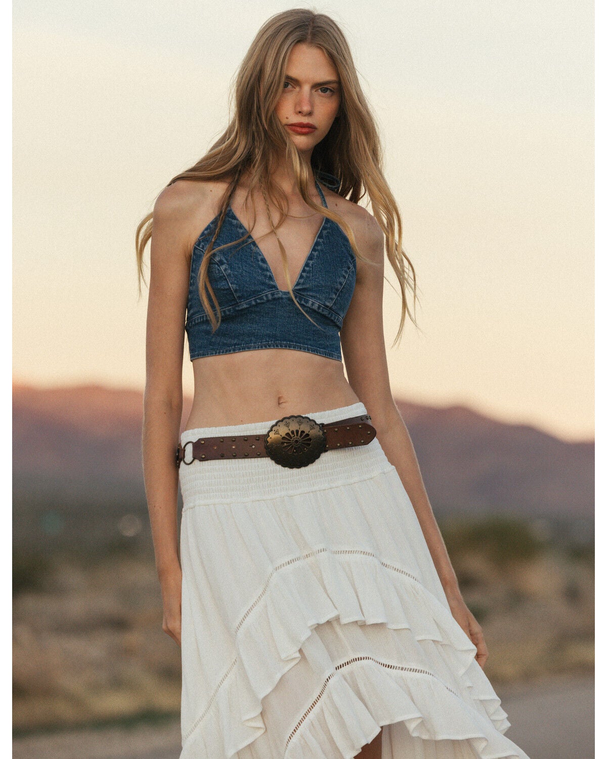 Women's Cleo + Wolf Ruffle High-Low Skirt