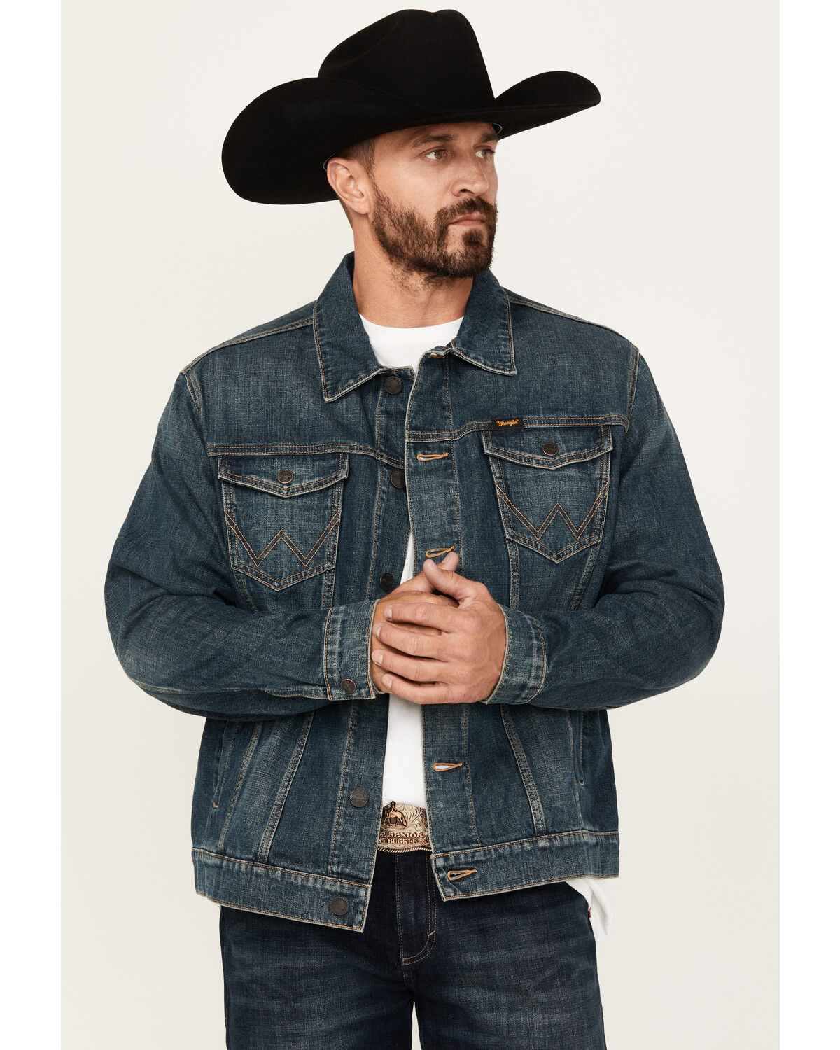 Men's Wrangler Retro Unlined Medium Wash Denim Jacket