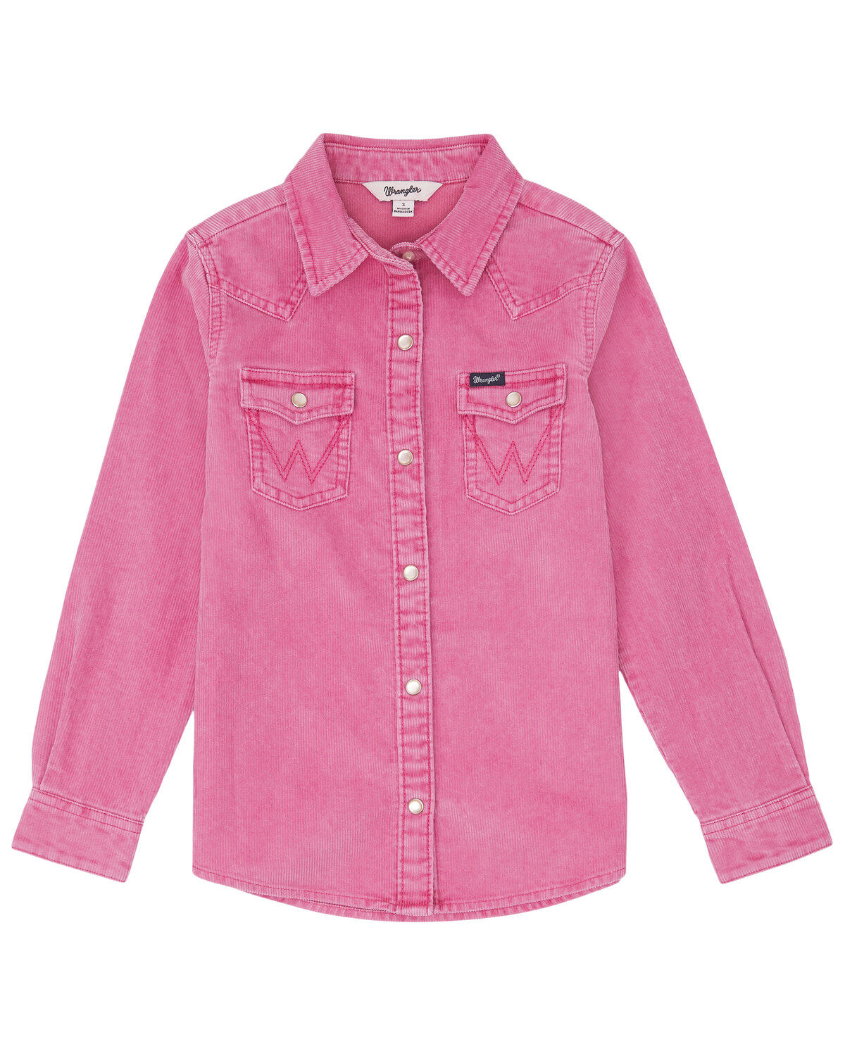 Girls' Wrangler Corduroy Long Sleeve Snap Western Shirt