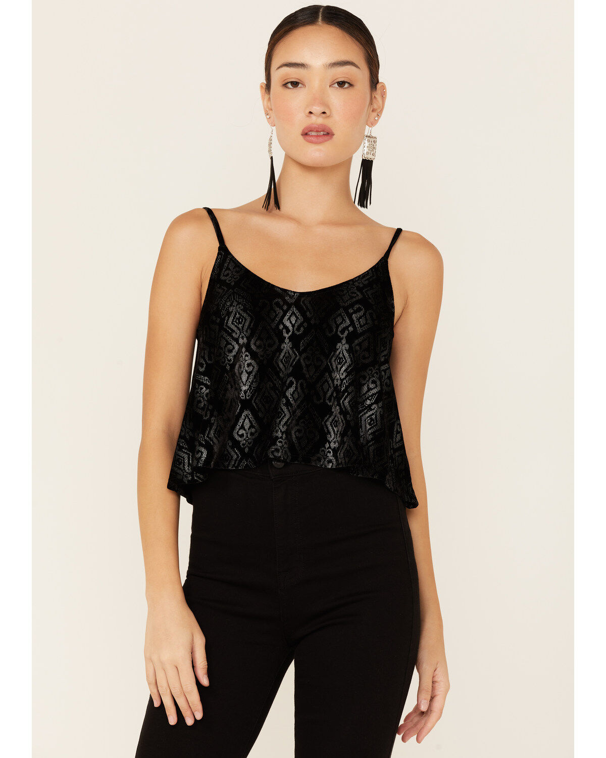 Women's Saints & Hearts Southwestern Velvet Cami Top
