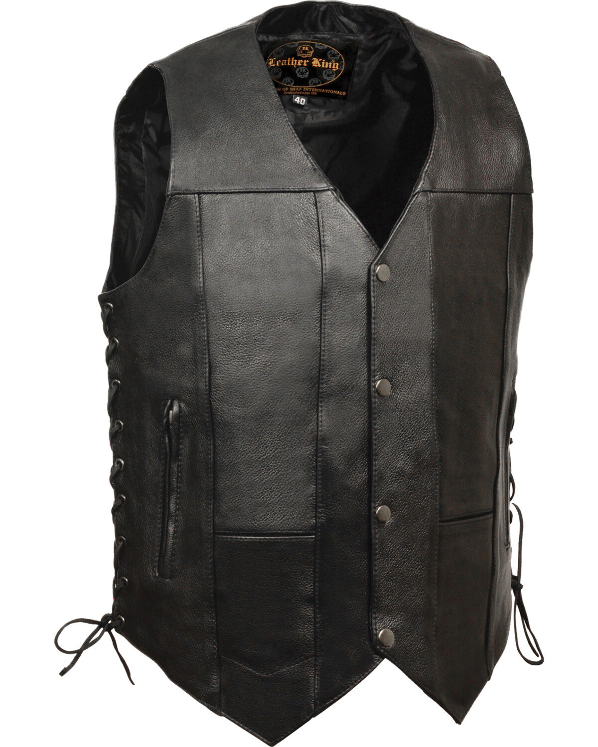 Men's Milwaukee Leather 10 Pocket Side Lace Vest