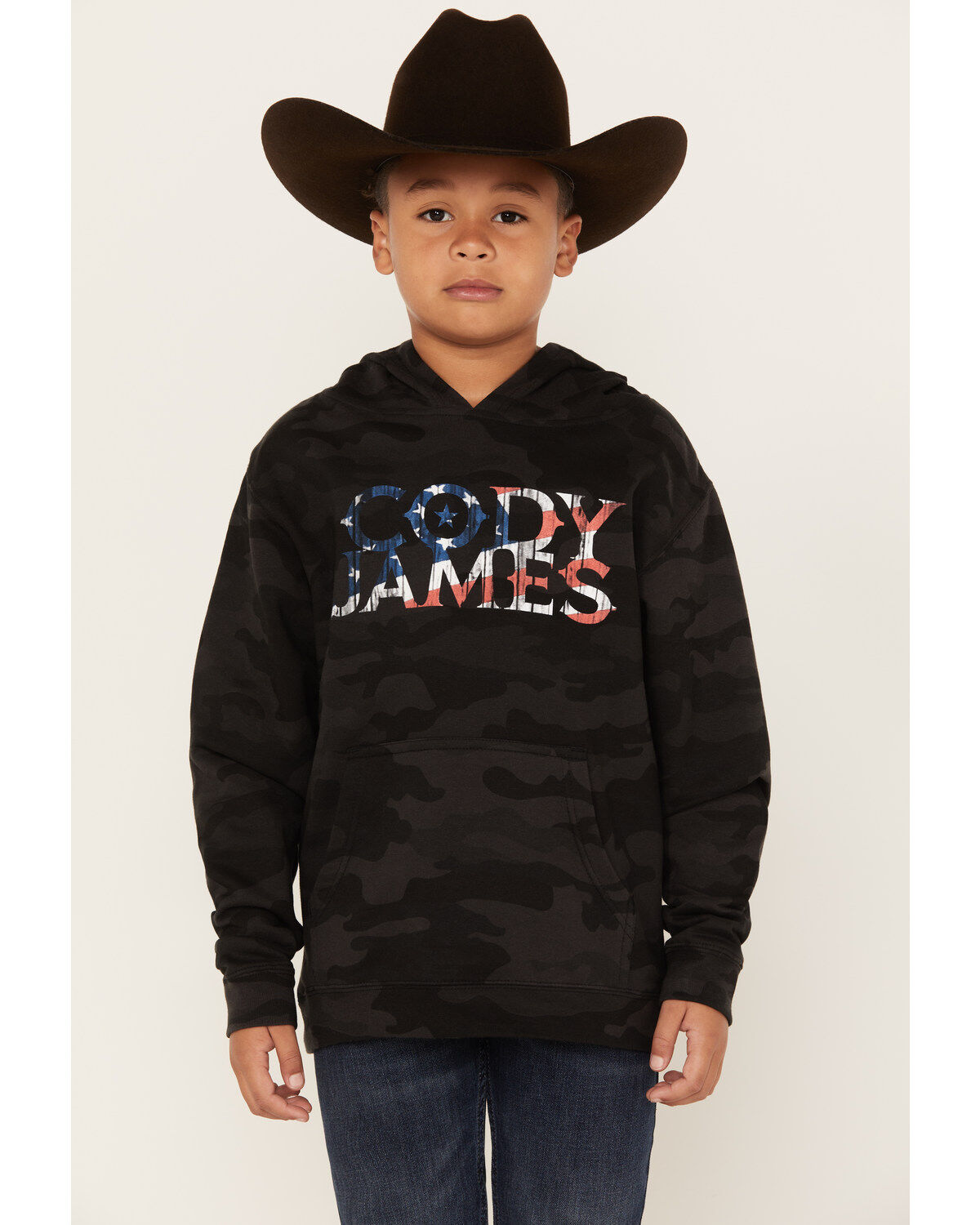 Boys' Cody James Flag Logo Camo Hooded Sweatshirt