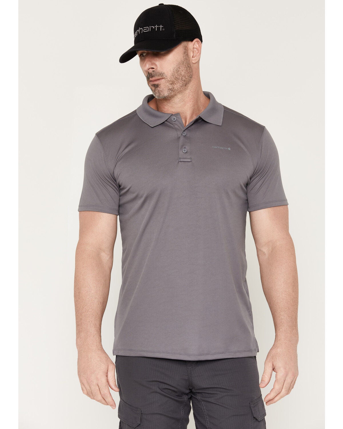 Men's Carhartt Force Sun Defender Relaxed Logo Short Sleeve Polo Shir