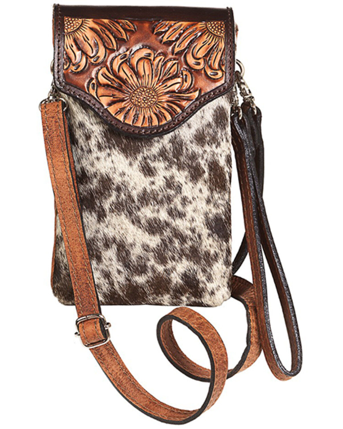 Women's Angel Ranch Spotted Calf Hair Cell Phone Holder