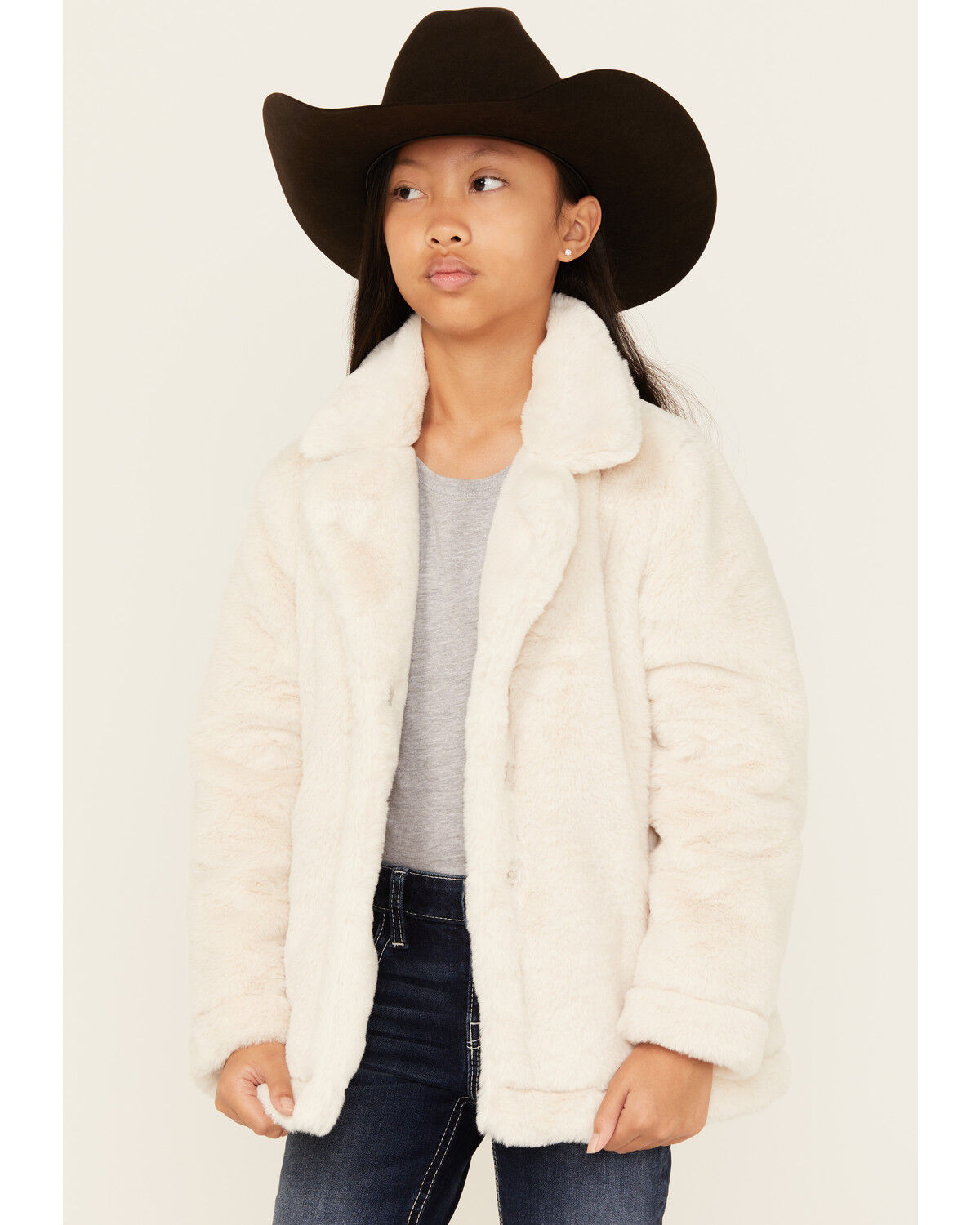 Girls' Urban Republic Long Faux Fur Coat