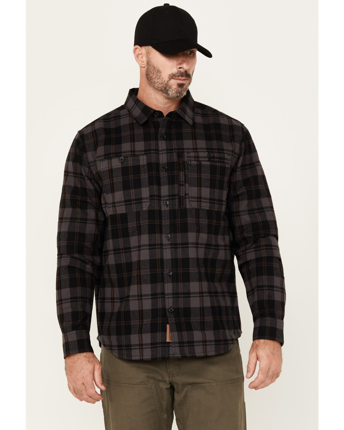 Men's Lucky Brand Workwear Harvest Plaid Print Long Sleeve Button-Down