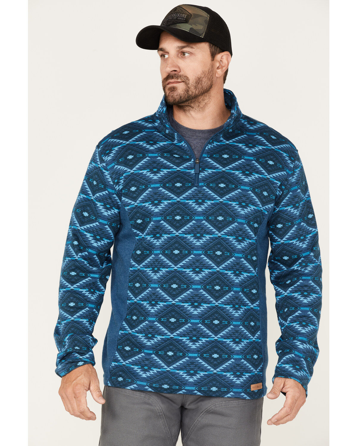 Men's Powder River Outfitters Southwestern Print Quarter-Zip Pullover