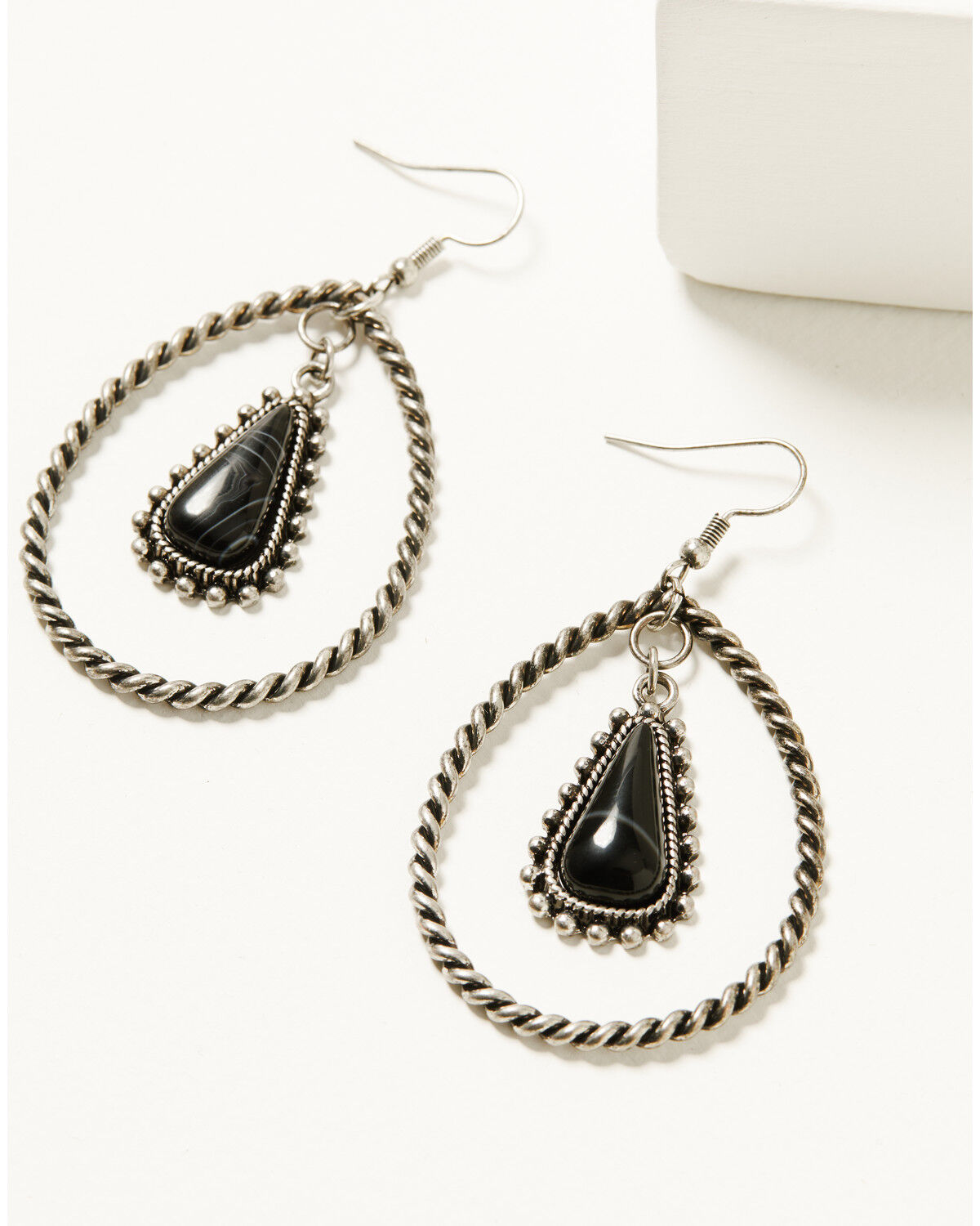 Women's Shyanne Strawberry Skies Black Onyx Teardrop Earrings