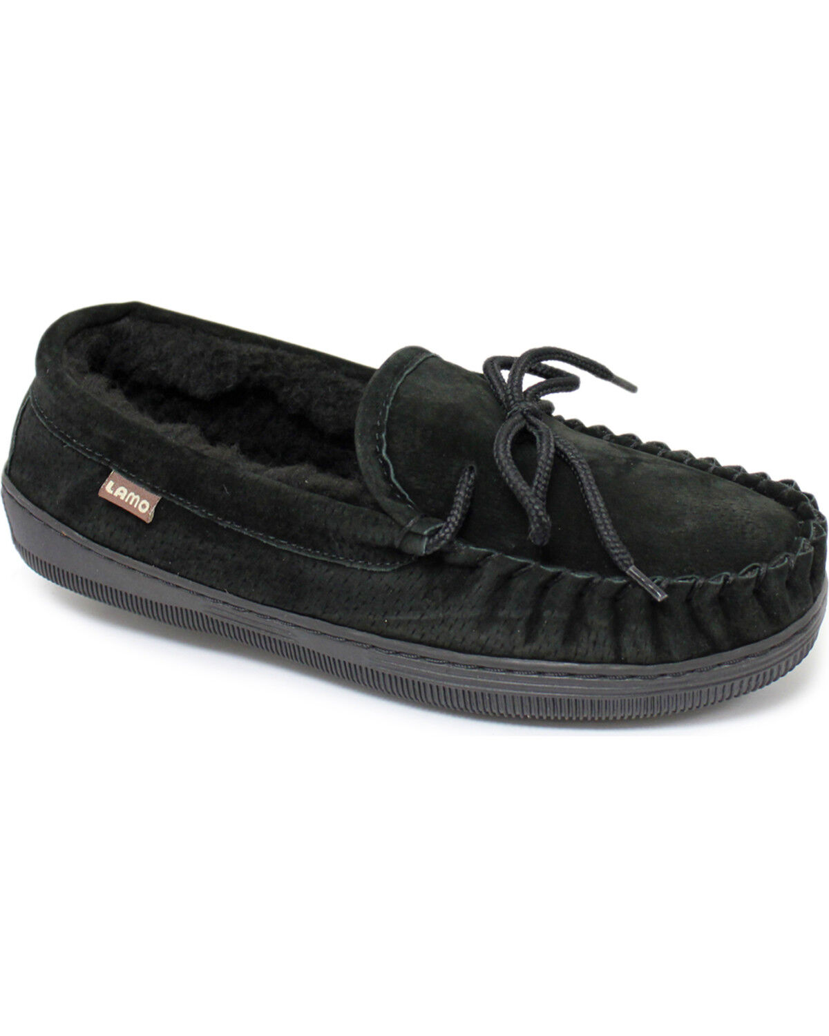 Men's Lamo Footwear Leather Moccasin Slippers - Moc Toe