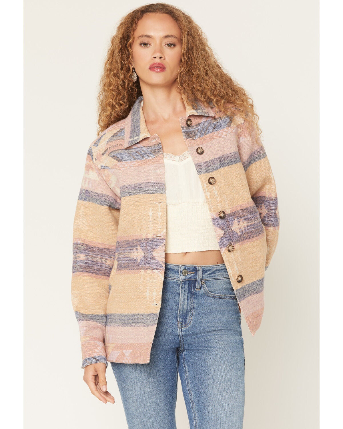 Women's Idyllwind Stillwater Southwestern Print Button-Down Shacket