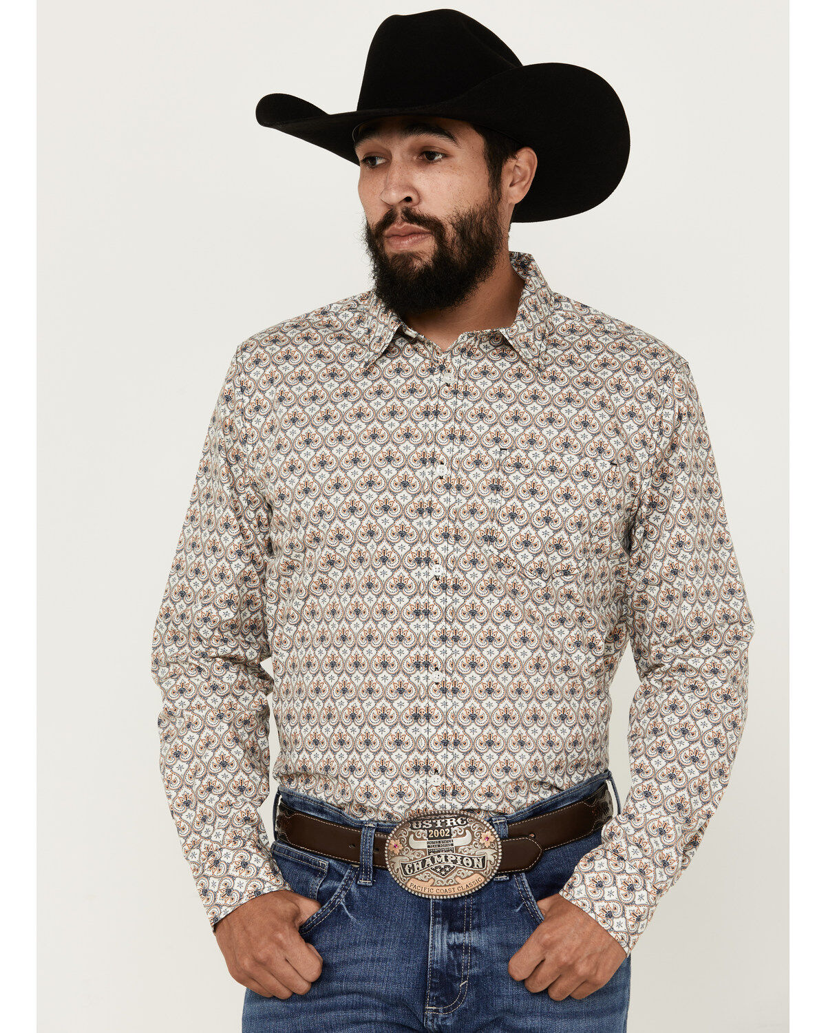 Men's Gibson Trading Co Groove Medallion Print Long Sleeve Button-Down