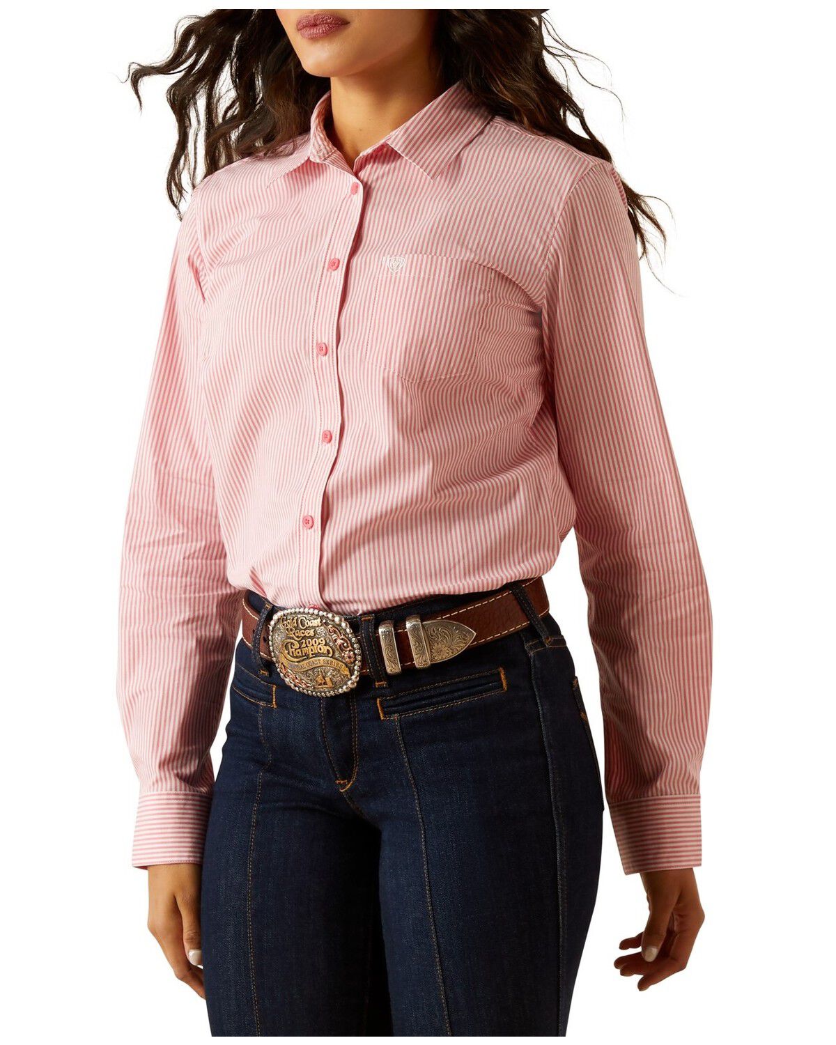 Women's Ariat Kirby Striped Long Sleeve Button-Down Stretch Western Sh