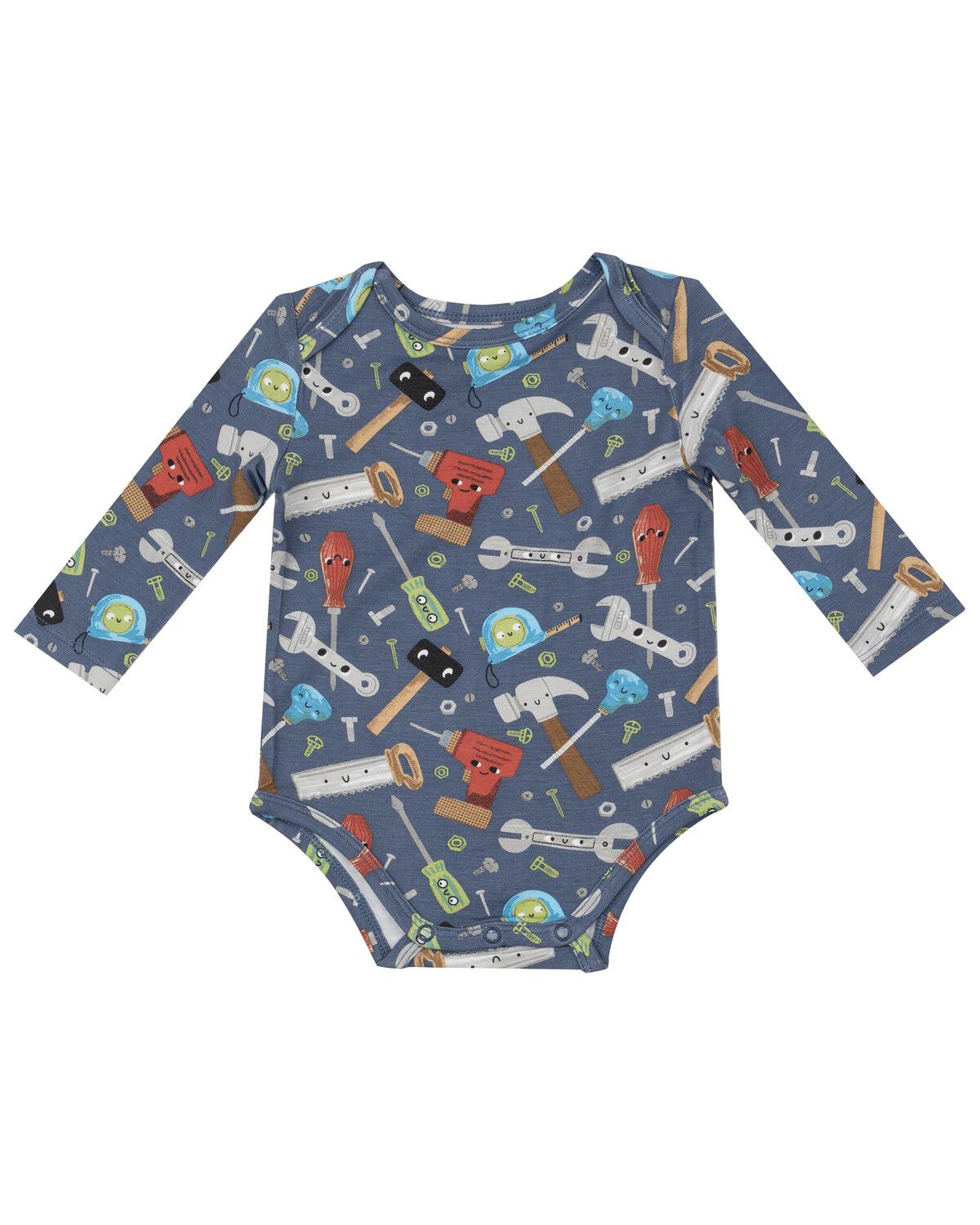 Boys' Angel Dear Infant Happy Tools Conversation Print Long Sleeve One