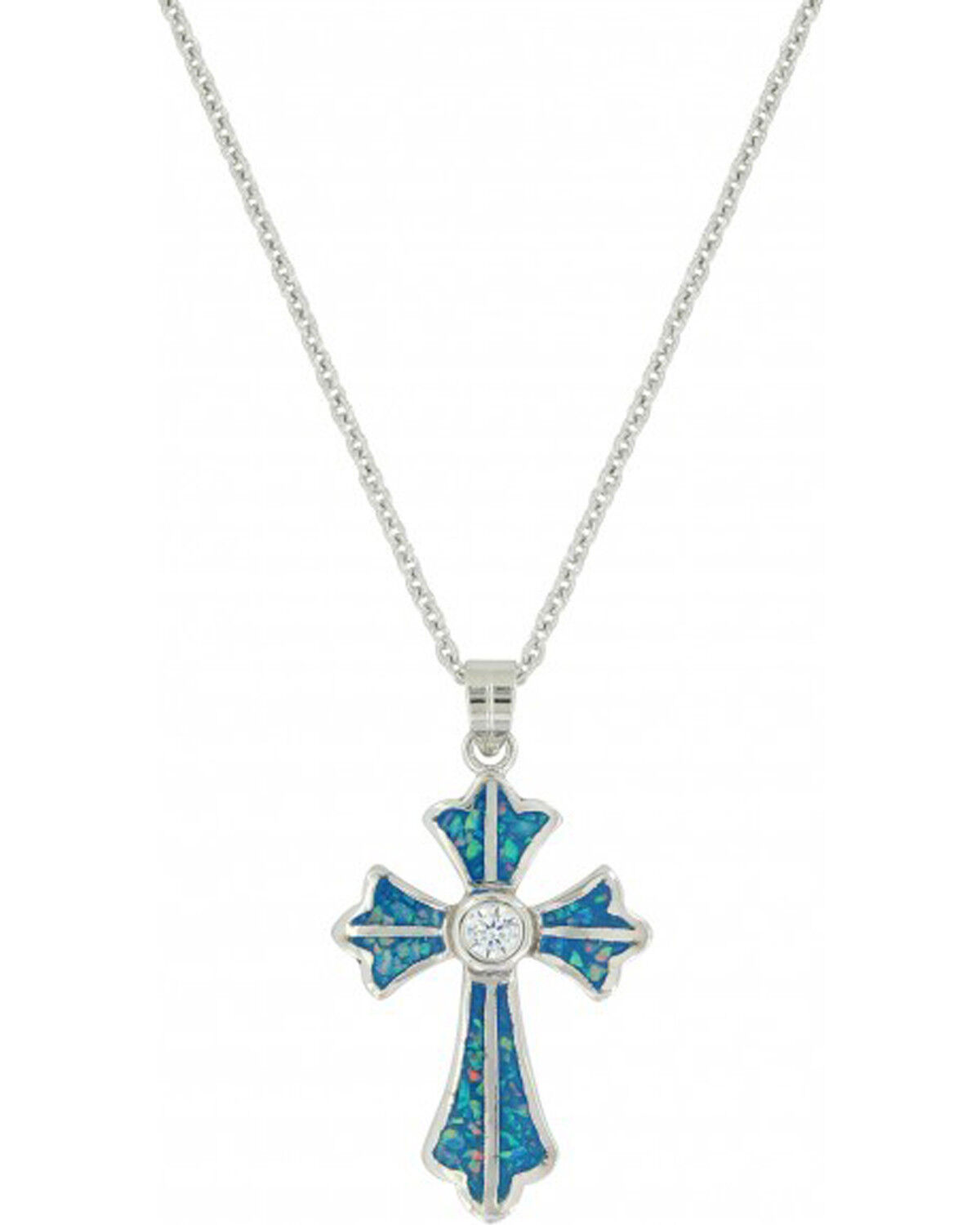 Women's Montana Silversmiths River of Lights Cross Necklace