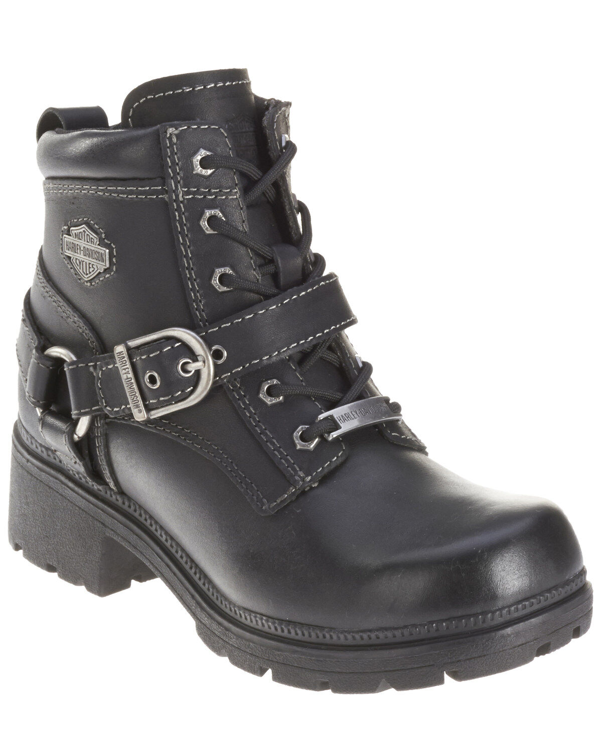 Women's Harley Davidson Tegan Lace Moto Boots - Round Toe