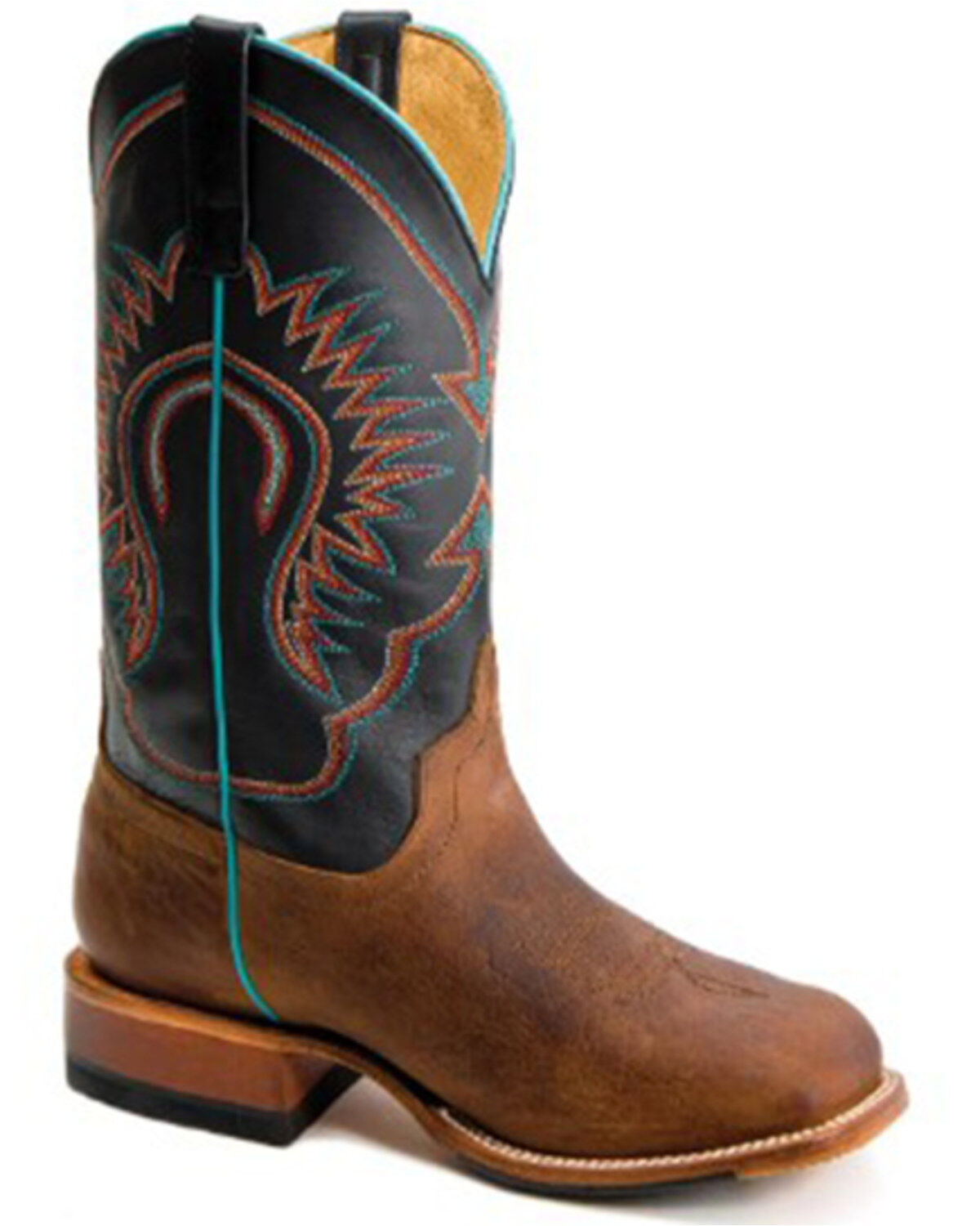 Boys' HorsePower Black Ranch Western Boots - Broad Square Toe