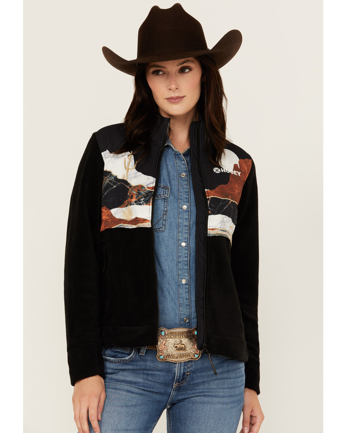 Women's Hooey Landscape Print Tech Fleece Jacket