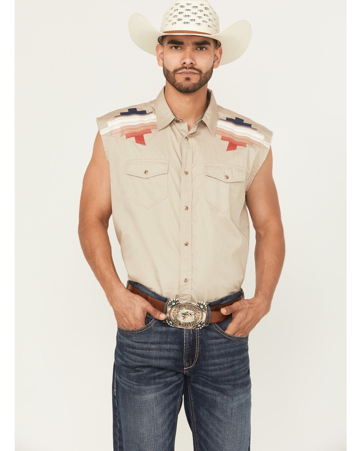 Men's Cody James Thunderbird Legends Cutoff Snap Western Shirt