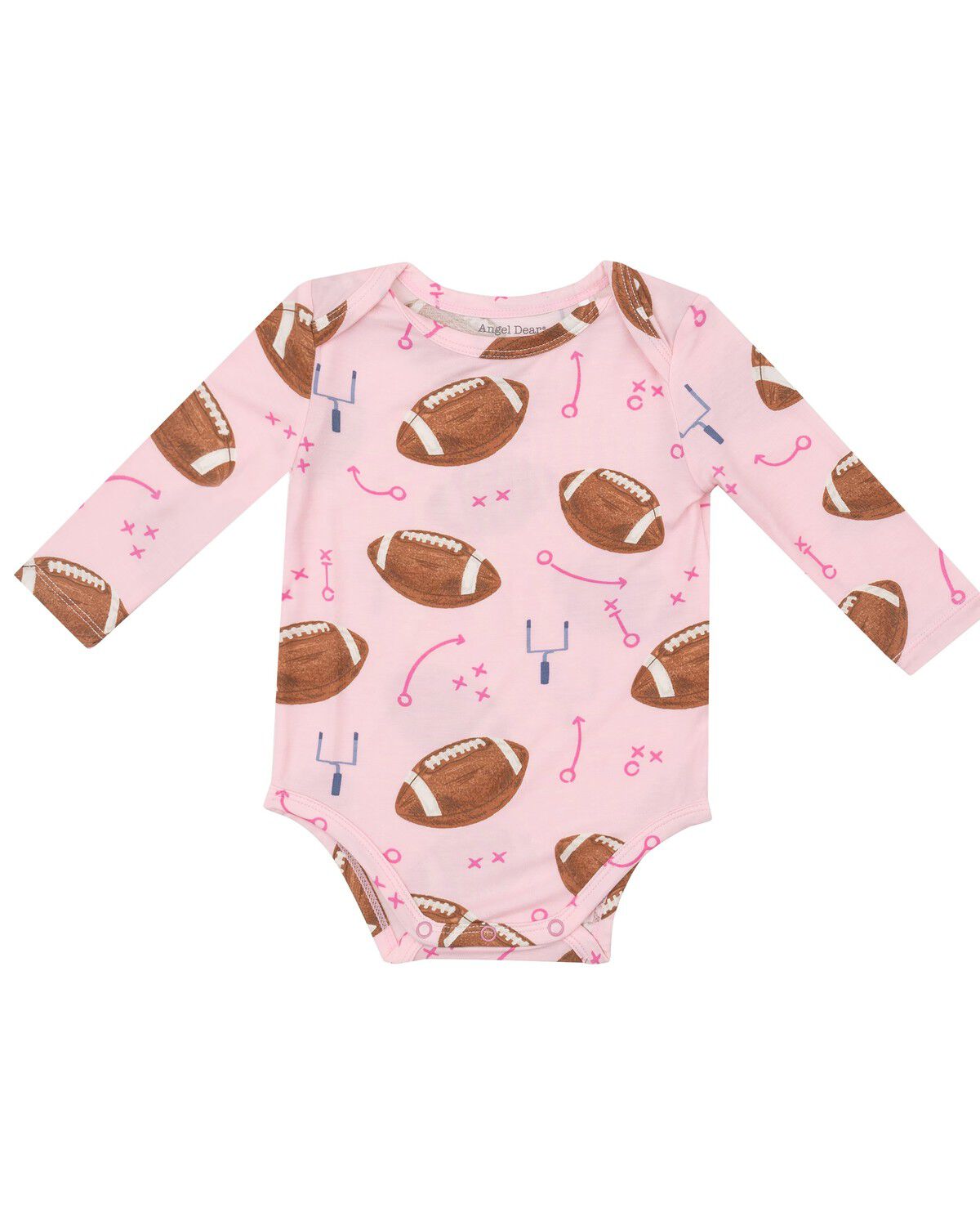 Girls' Angel Dear Infant Football Conversation Print Long Sleeve Onesi