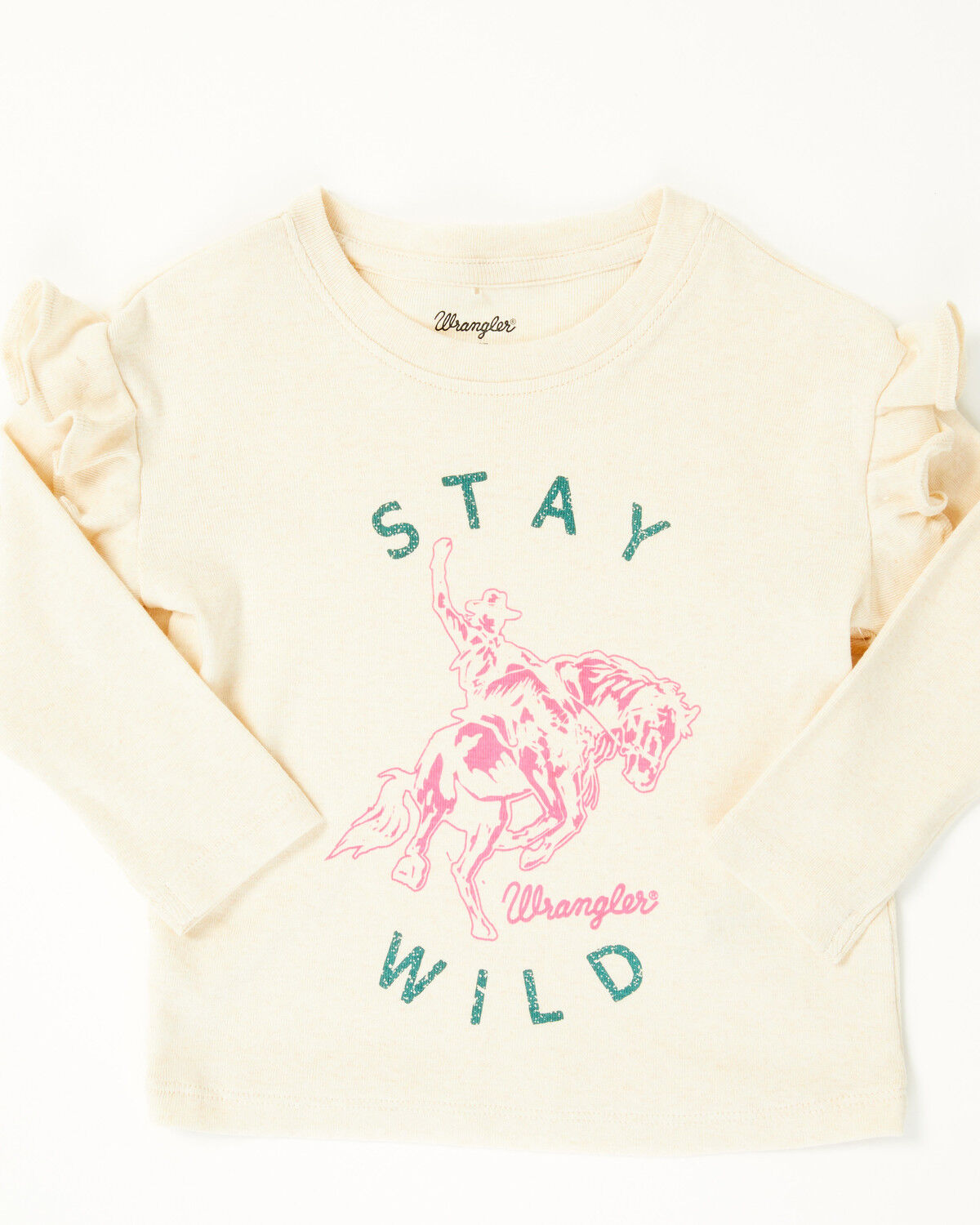 Girls' Wrangler Toddler Stay Wild Long Sleeve Graphic Shirt
