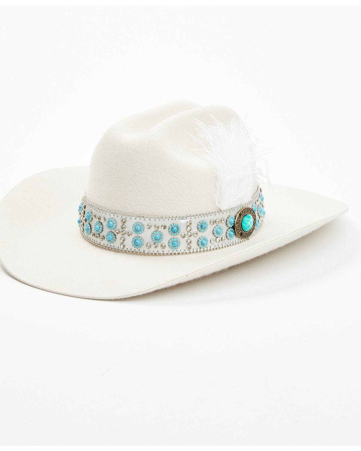Women's Shyanne Beaded and Feather Embellished Felt Cowboy Hat