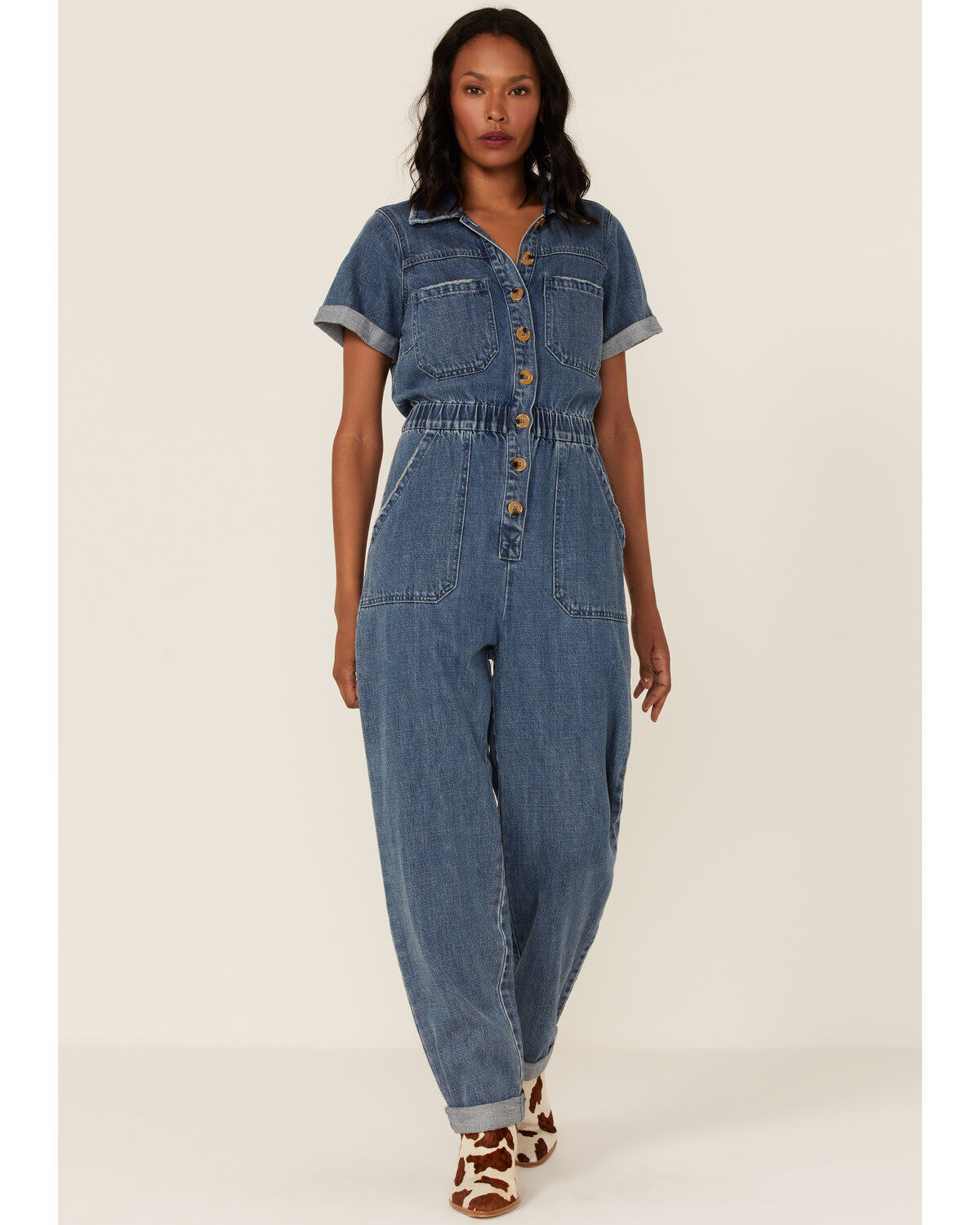 Women's Show Me Your Mumu Denim Cannon Jumpsuit