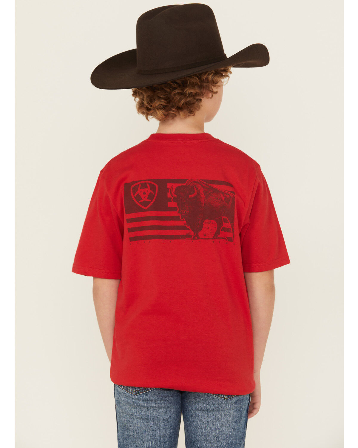 Boys' Ariat Buffalo Flag Short Sleeve Graphic T-Shirt