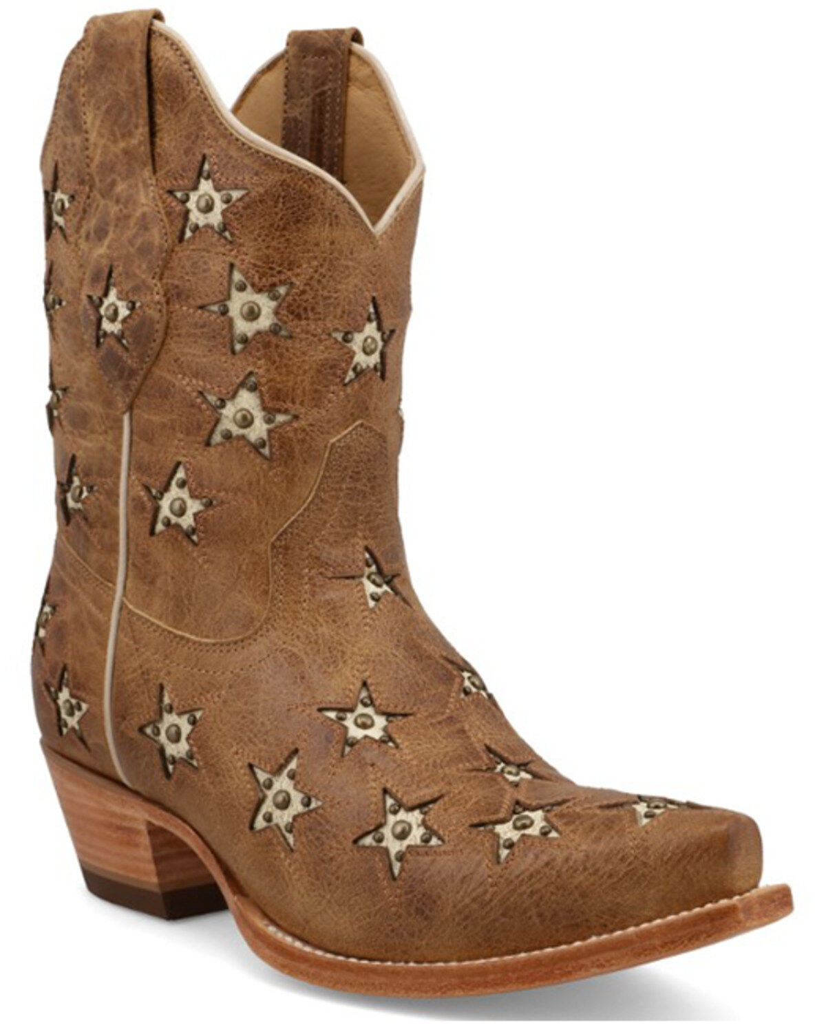 Women's Black Star Marfa Shortie Western Boots - Snip Toe