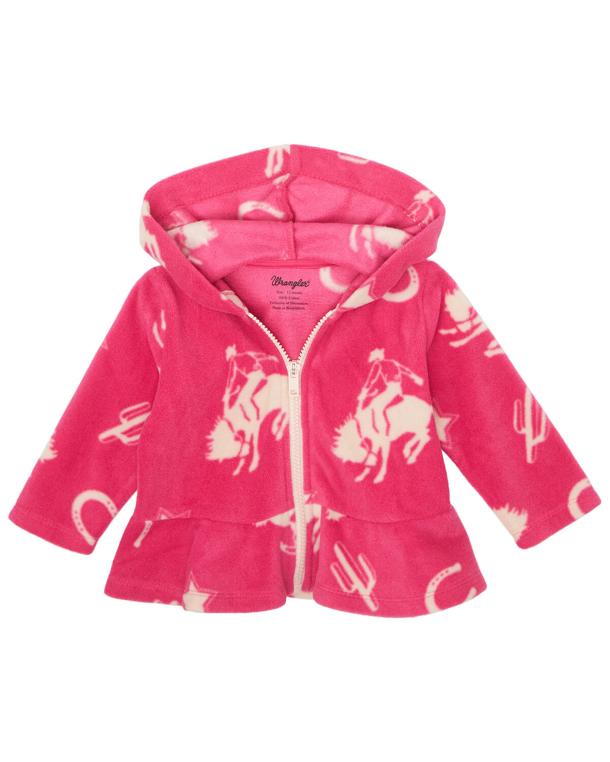 Girls' Wrangler Infant Conversation Print Sherpa Jacket