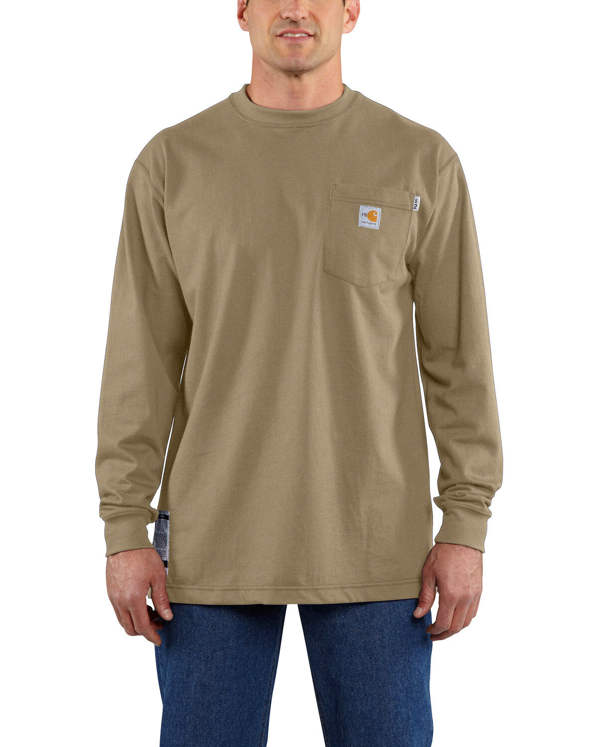 Men's Carhartt Flame Resistant Force Long Sleeve Work T-Shirt - Big