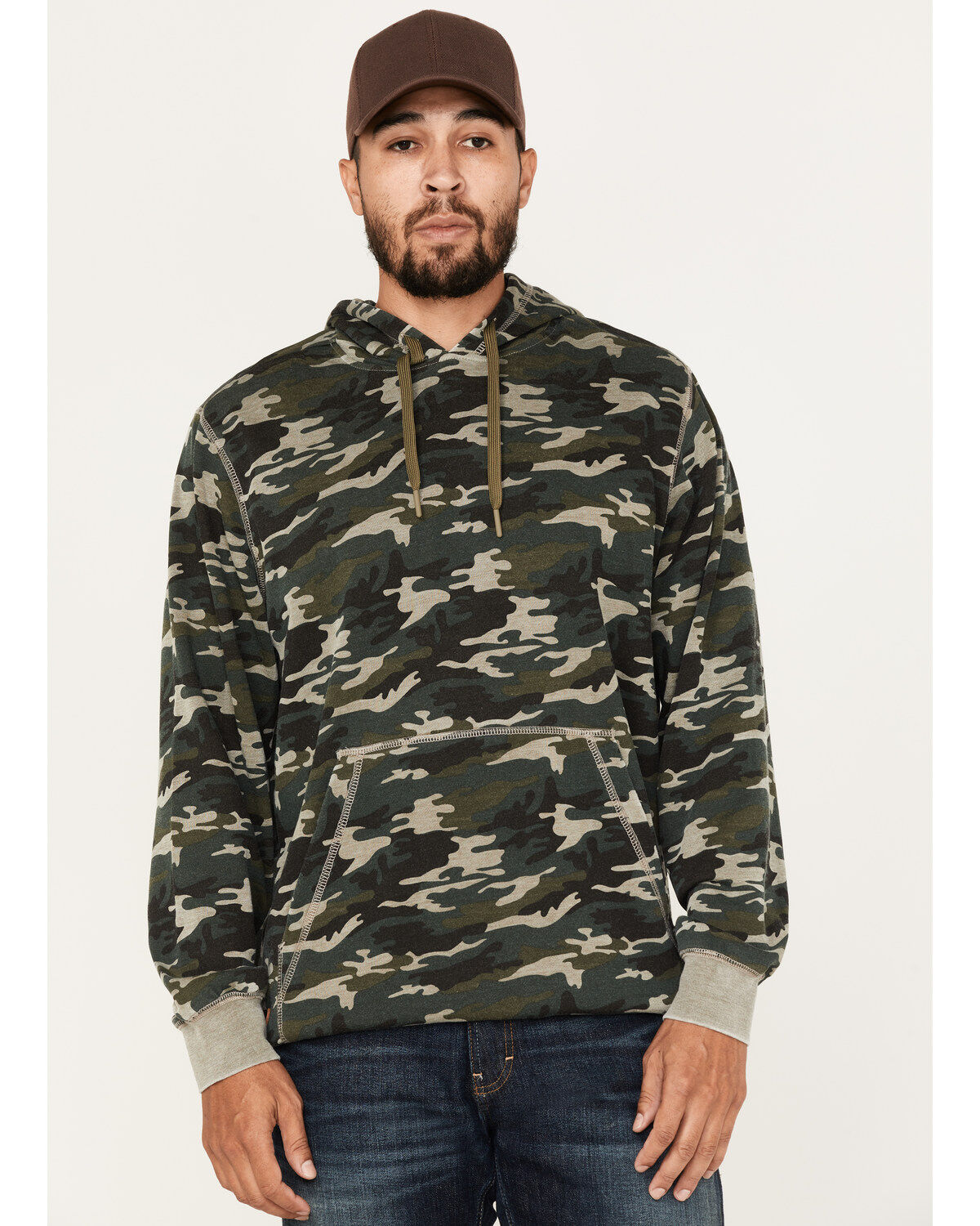 Men's Moonshine Spirit Now You See Me Burnout Camo Hooded Sweatshirt