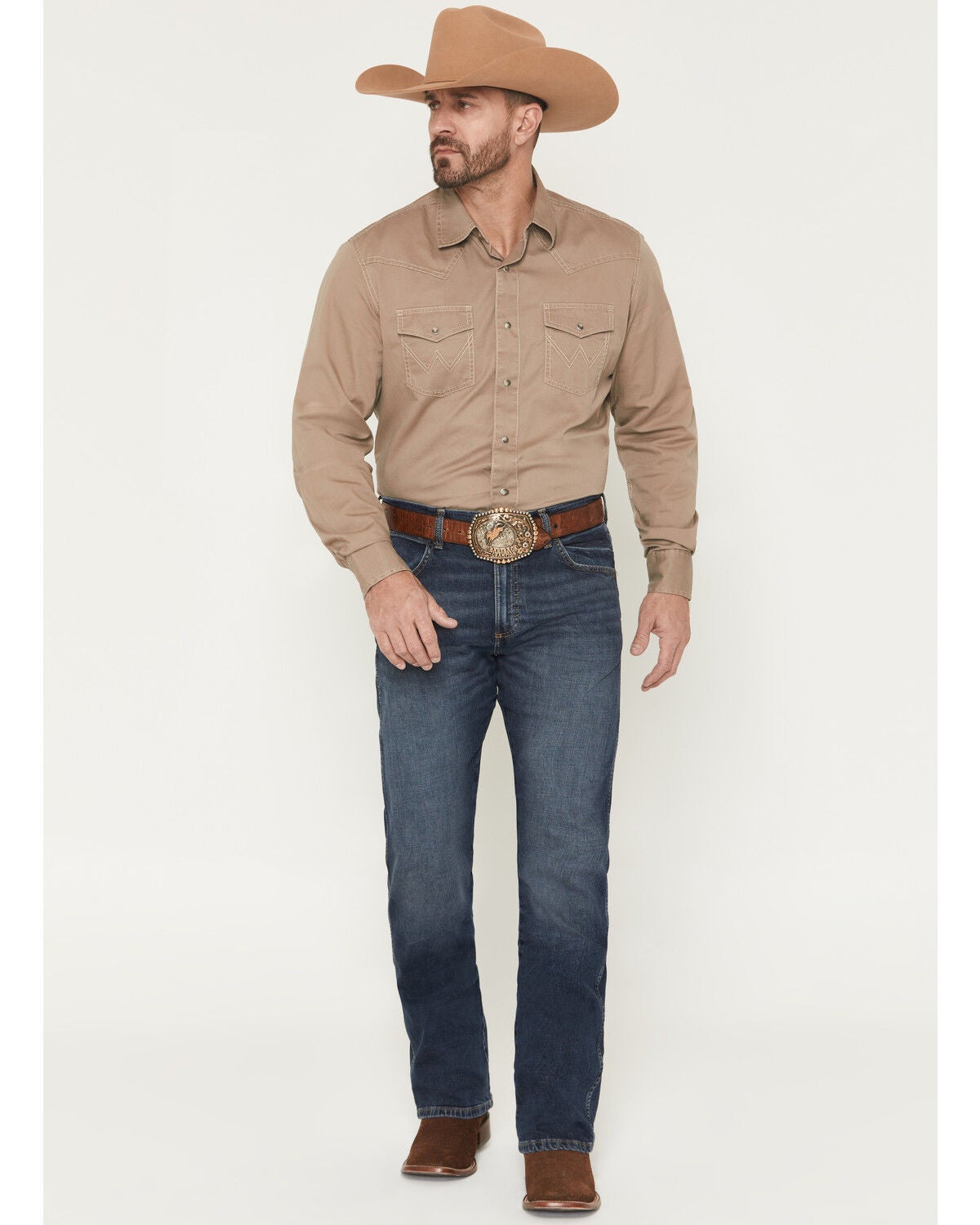 Men's Wrangler Retro 77MWZ Hoffman Dark Wash Slim Bootcut Stretch Deni
