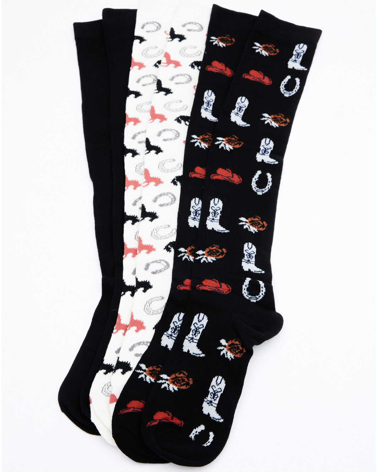 Women's Shyanne Cowgirl Gear Knee High Socks - 3 Pack
