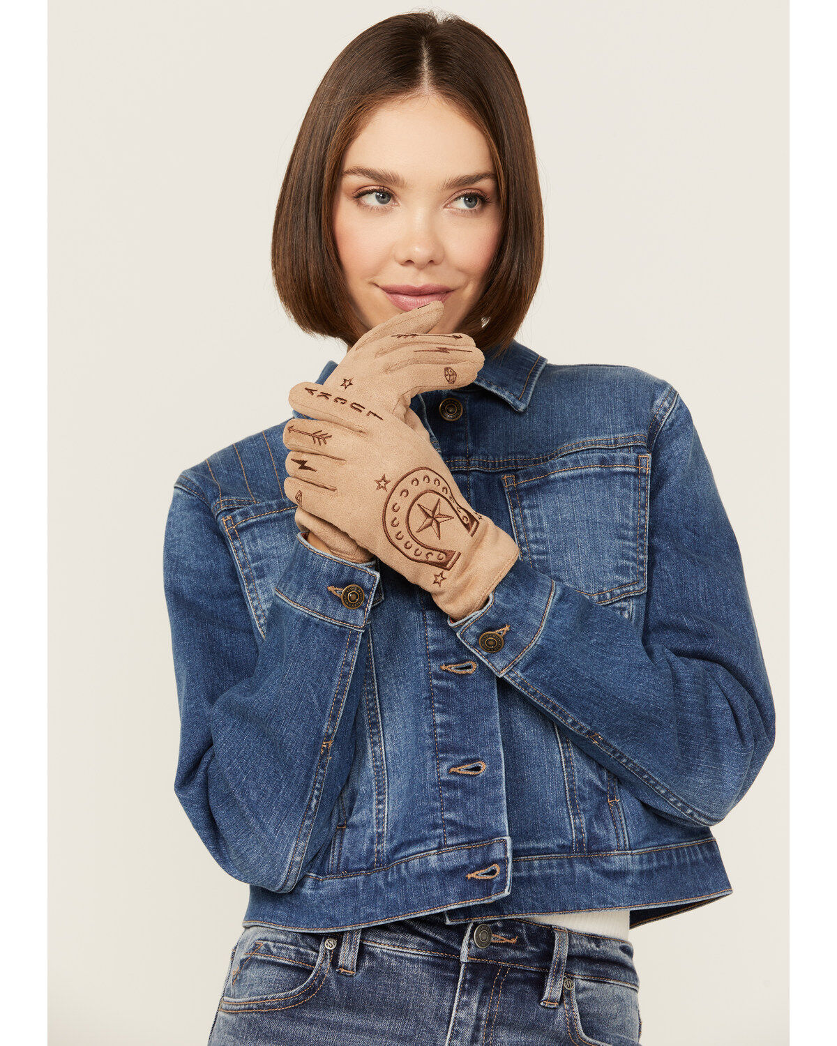 Women's Idyllwind Comet Tan Microsuede Gloves